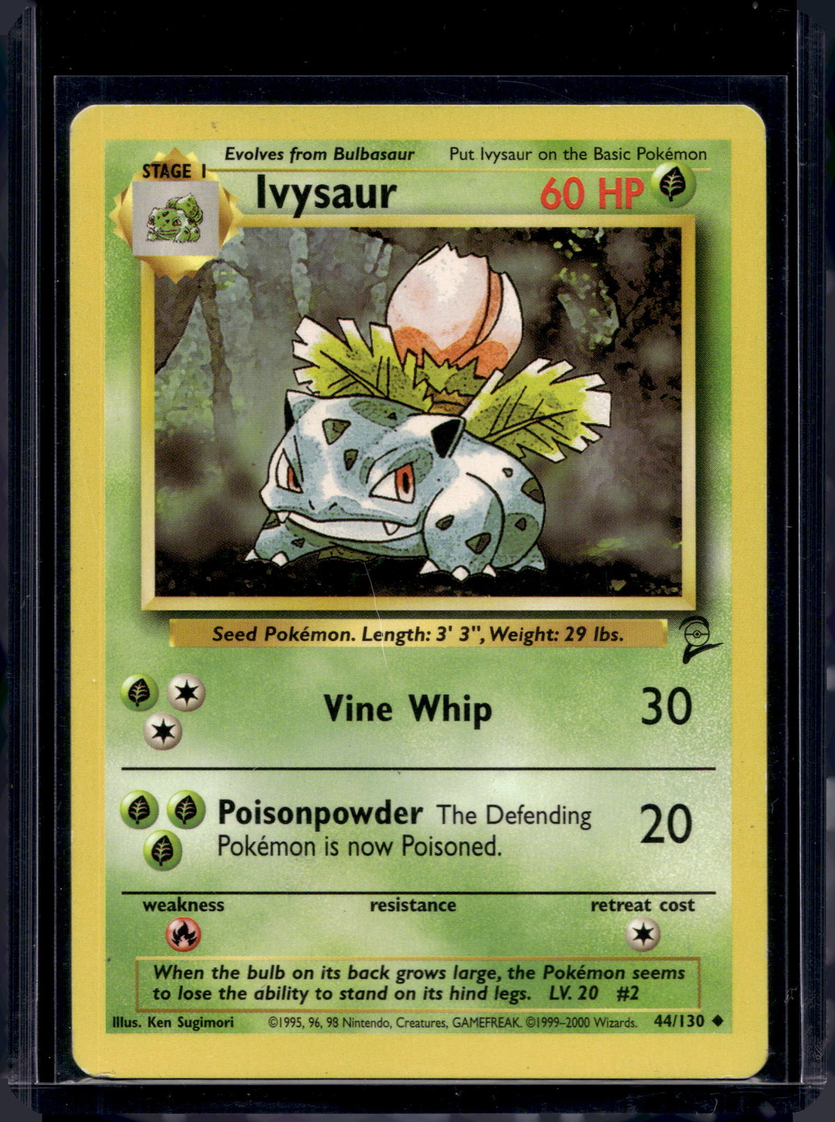 Ivysaur (Base Set 2 - Unlimited) 44/130 Raw
