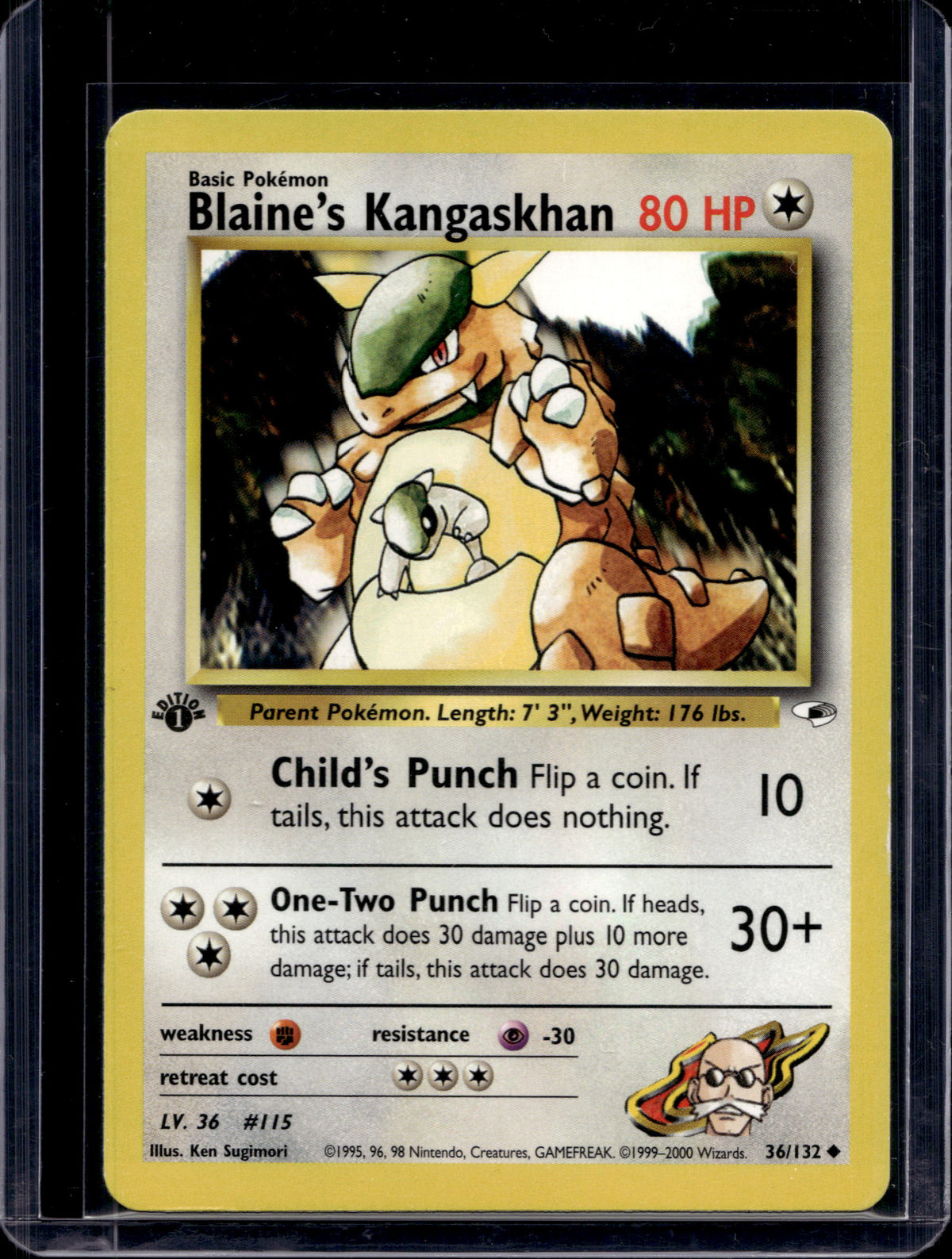 Blaine's Kangaskhan  (Gym Heroes - 1 St Edition Common) 36/132 Raw