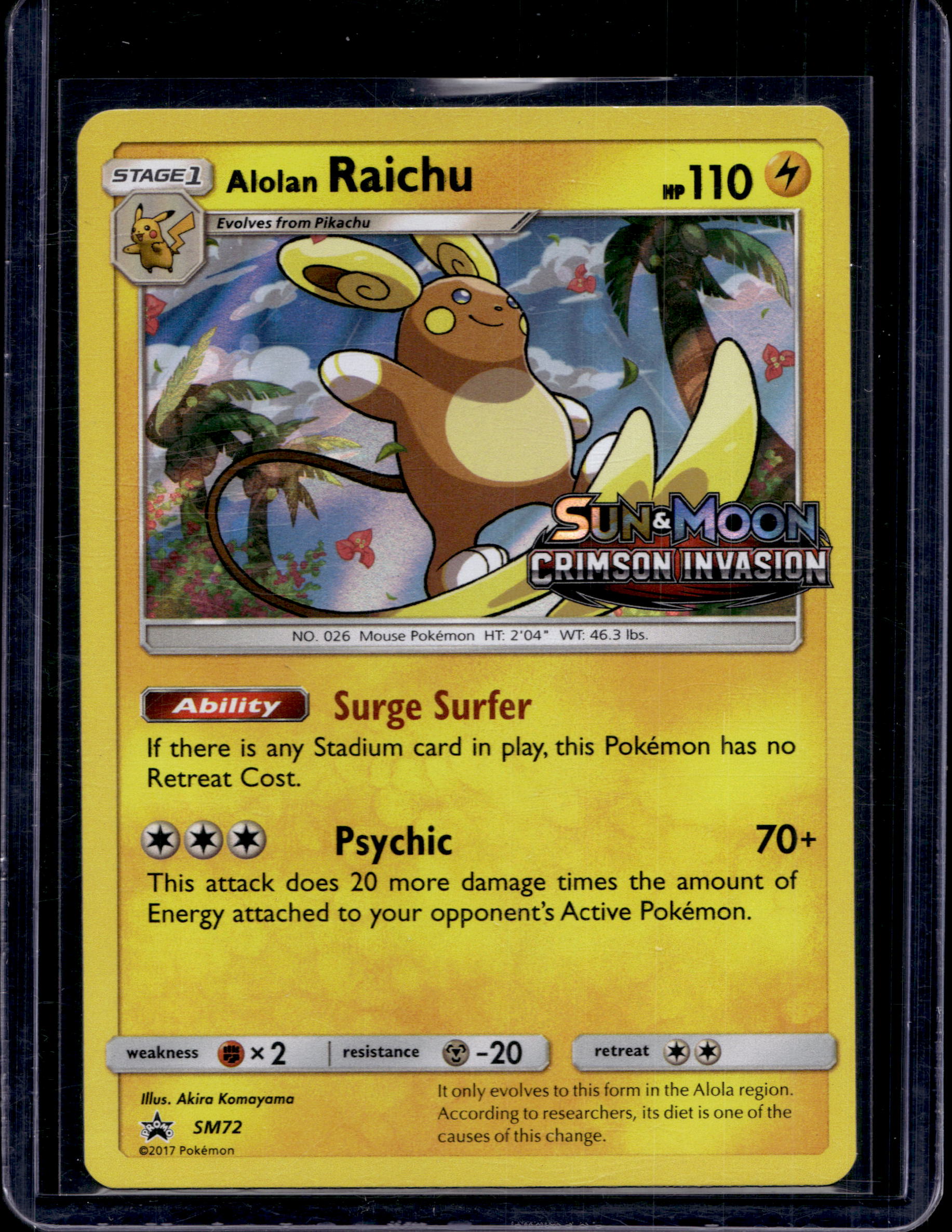 Alolan Raichu (Prerelease) SM72 Raw RookieLegends