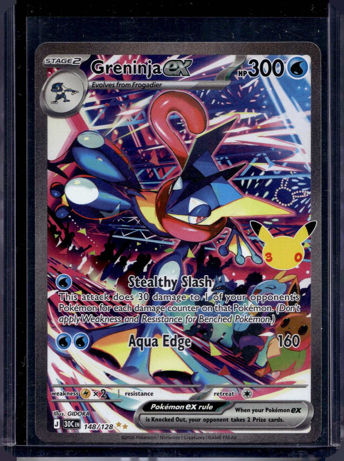 Greninja ex (30th Anniversary) 148/128 Raw