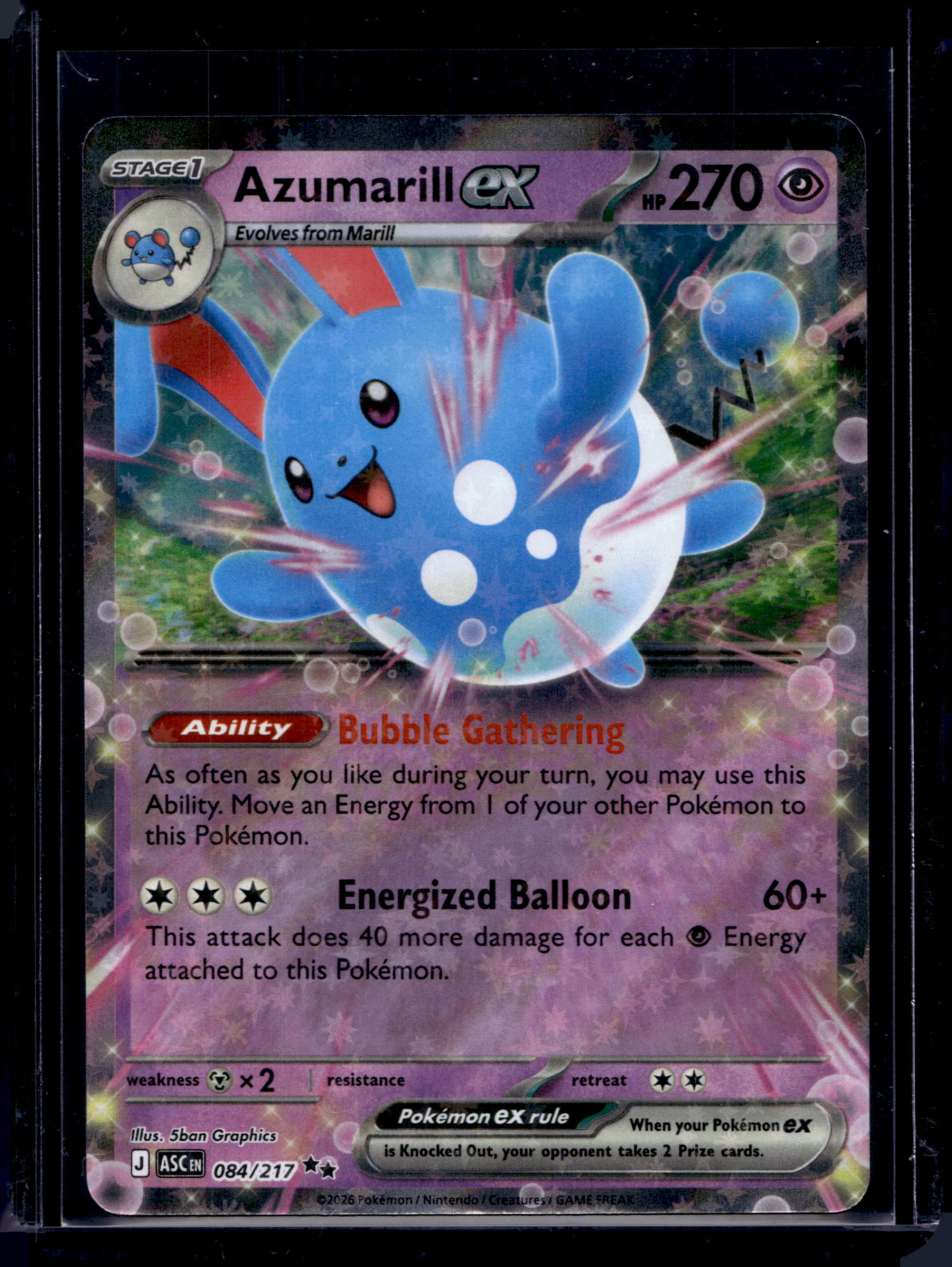 Azumarill Ex 084/217 Raw RookieLegends