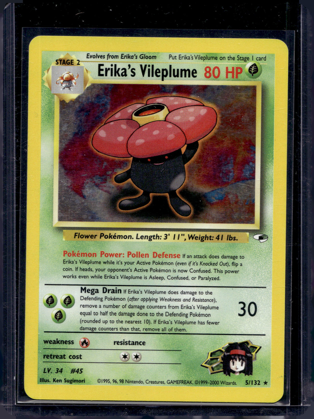 Erika's Vileplume (Gym Heroes) - Holofoil - 5/132 Raw