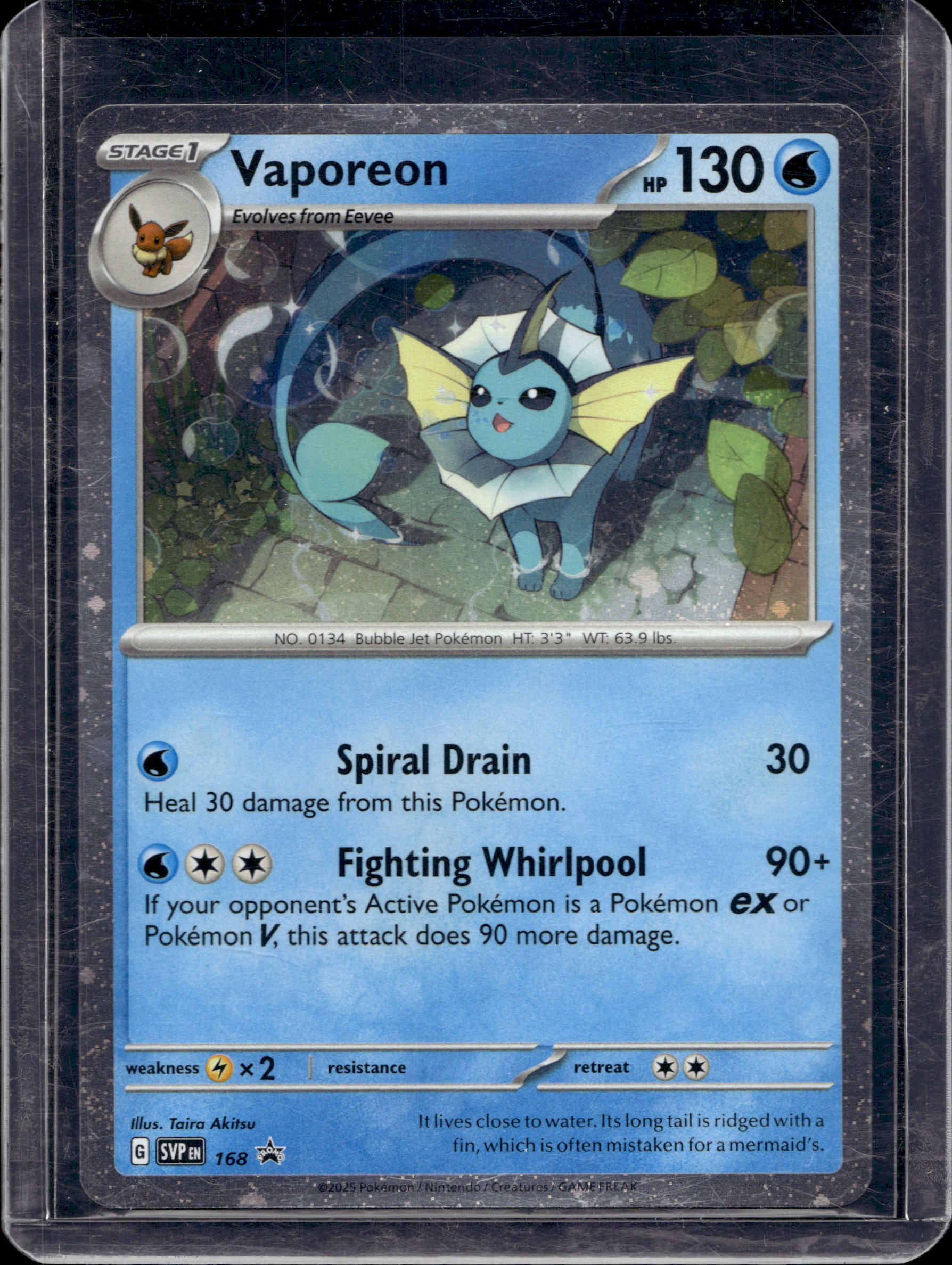 Vaporeon (Cosmos Holo) 168 Raw RookieLegends