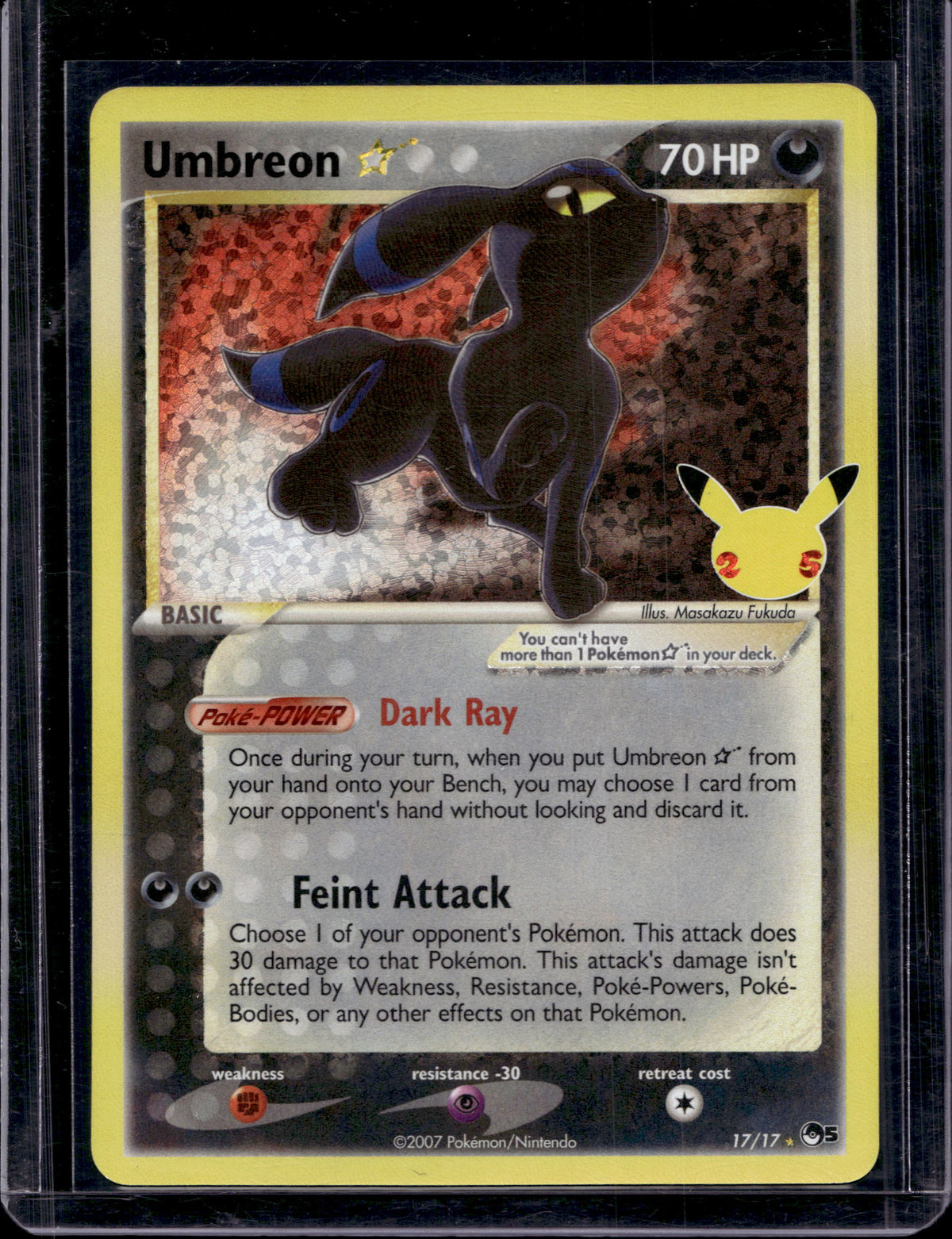 Umbreon Gold Star 17/174 Raw