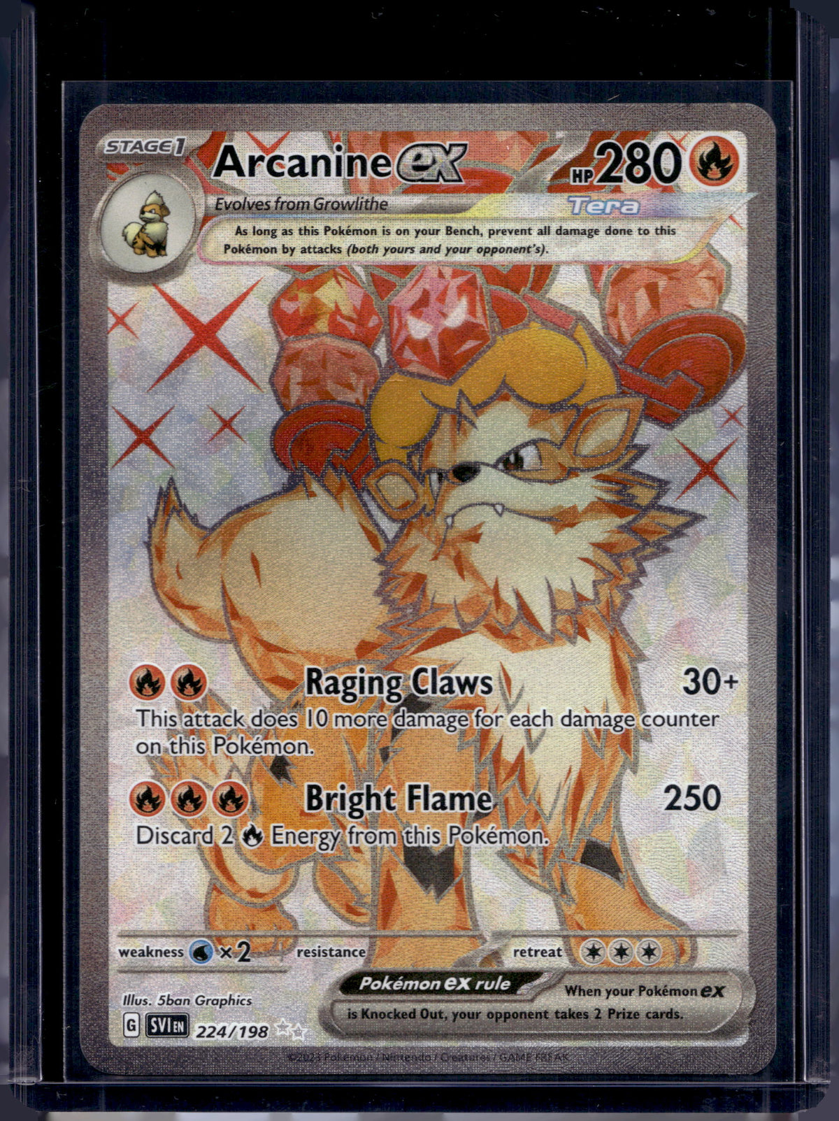 Arcanine ex 224/198 Raw