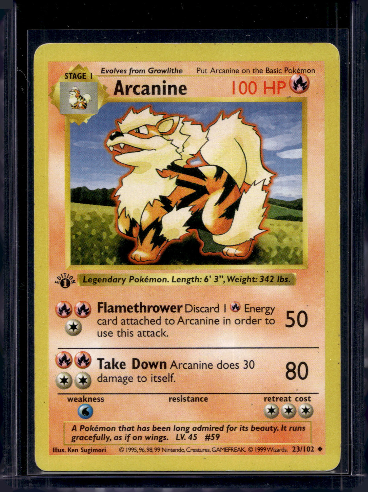 Arcanine (Base Set -1 St Edition & Shadowless - Common) 23/102 Raw
