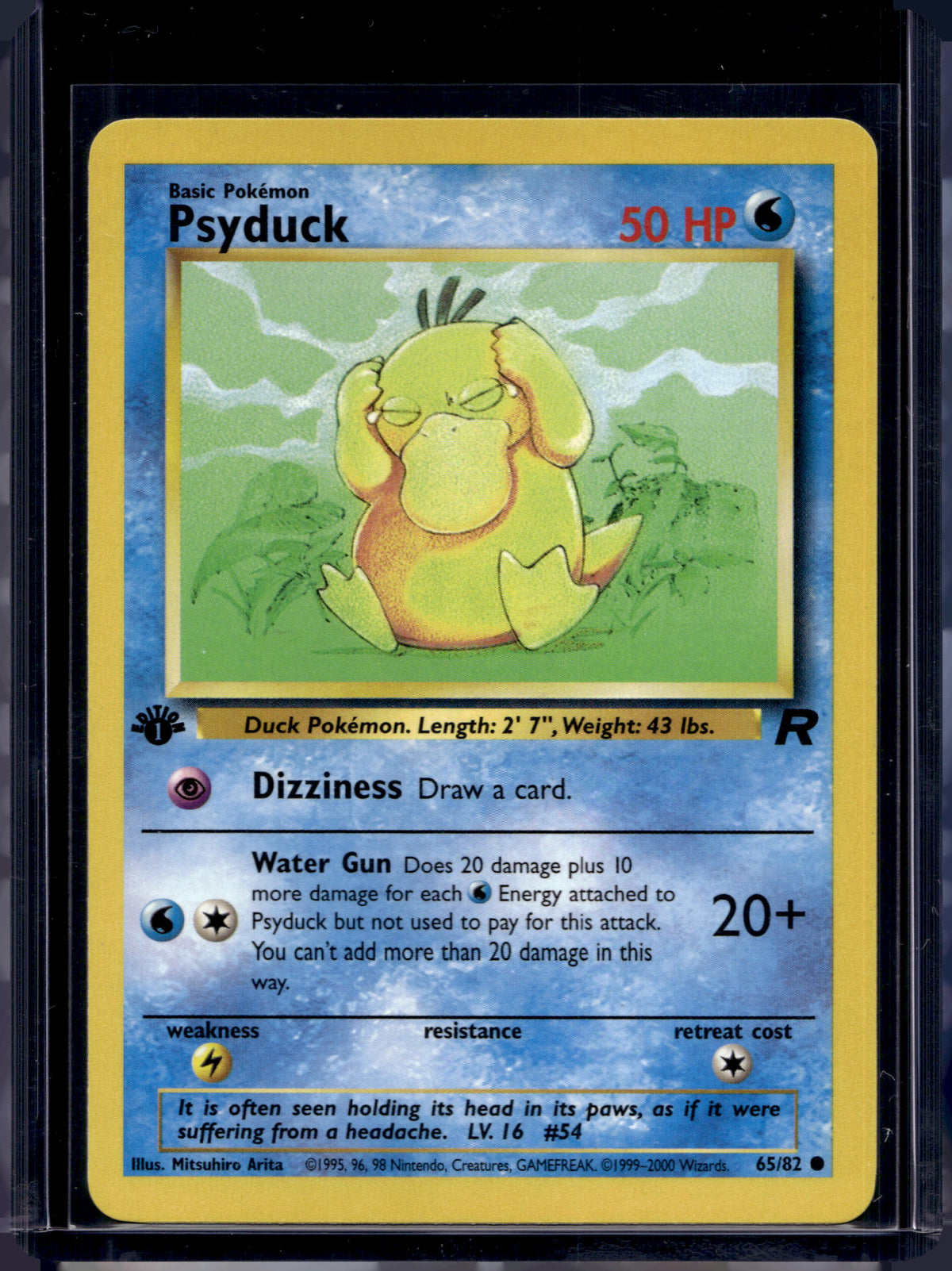 Psyduck (Team Rocket's - 1 St Edition - Unlimited) 65/82 Raw
