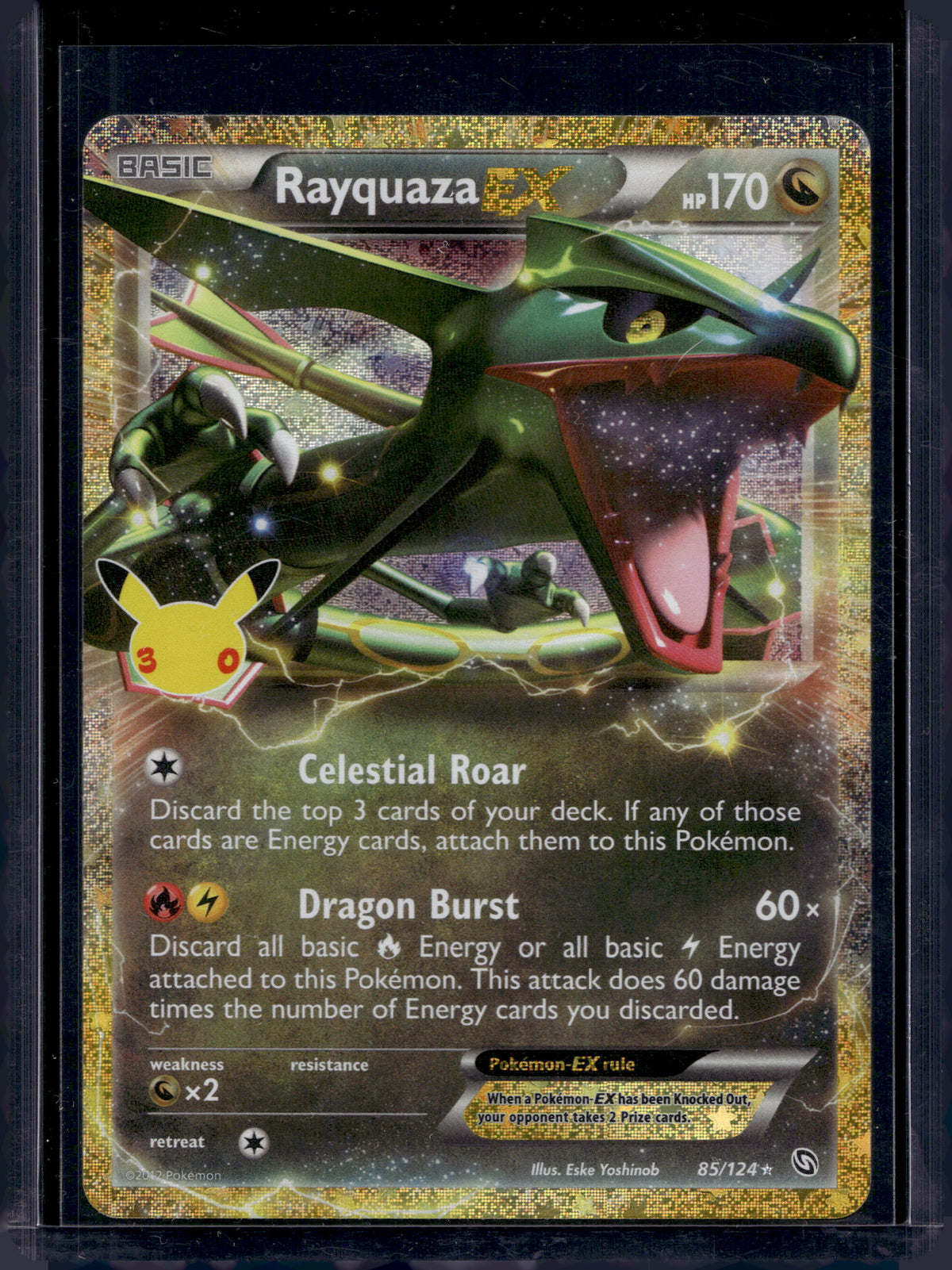 Rayquaza EX (30th Anniversary) 85/124 Raw