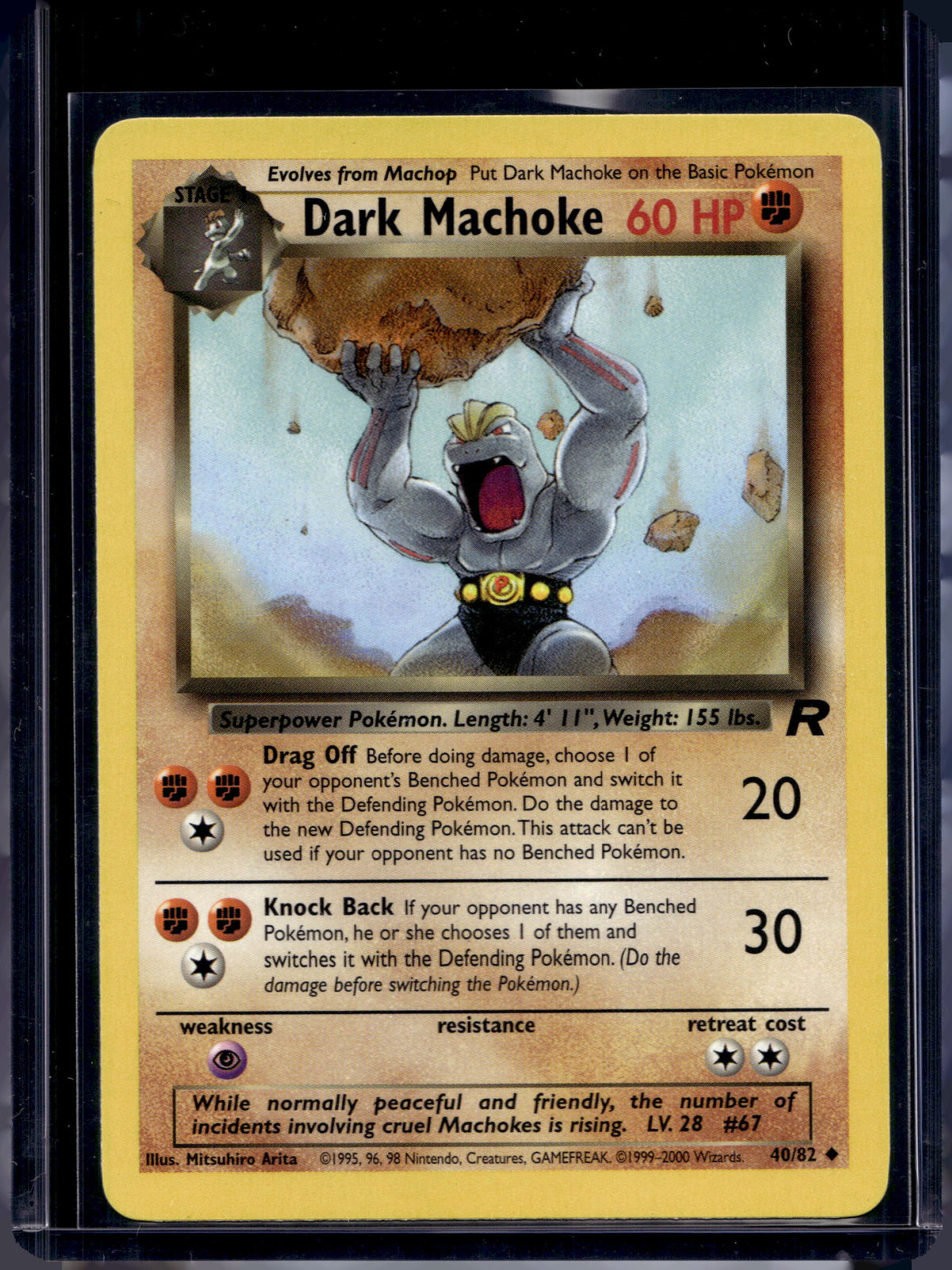 Dark Machoke (Team Rocket's - Unlimited) 40/82 Raw