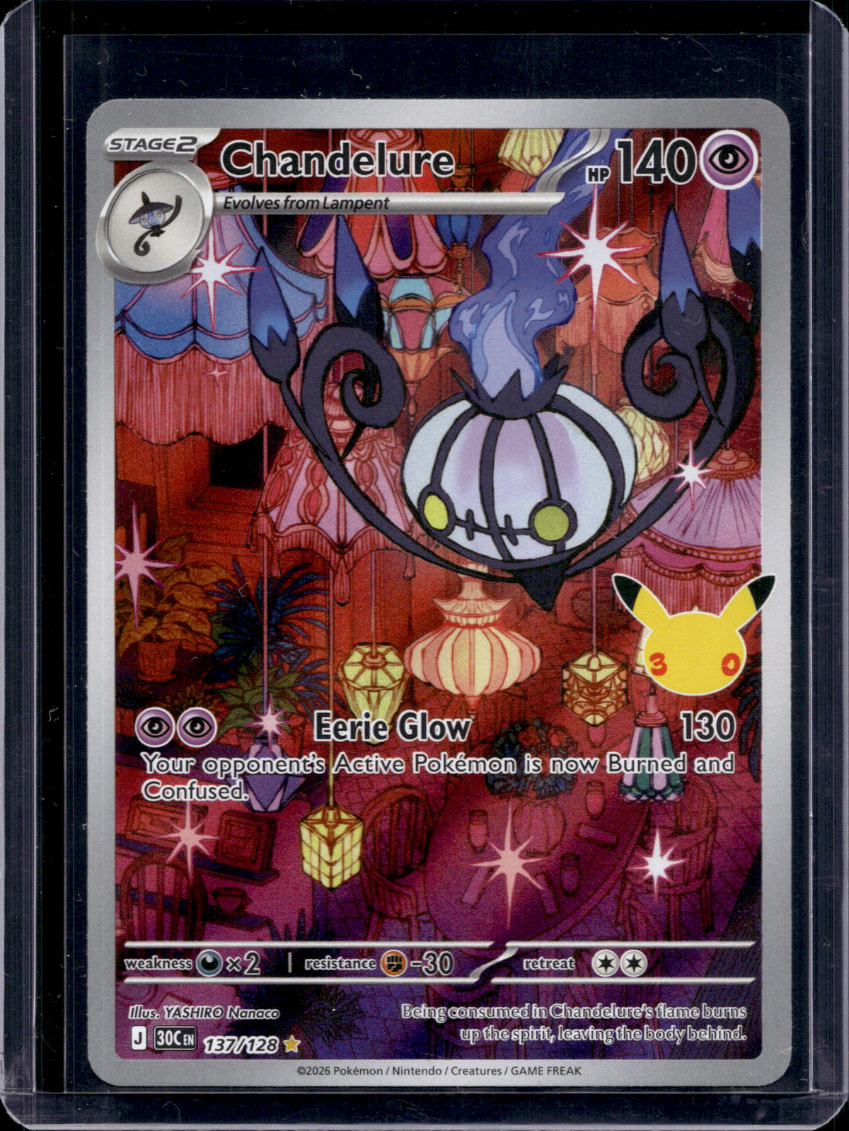 Chandelure (30th Anniversary) 137/128 Raw