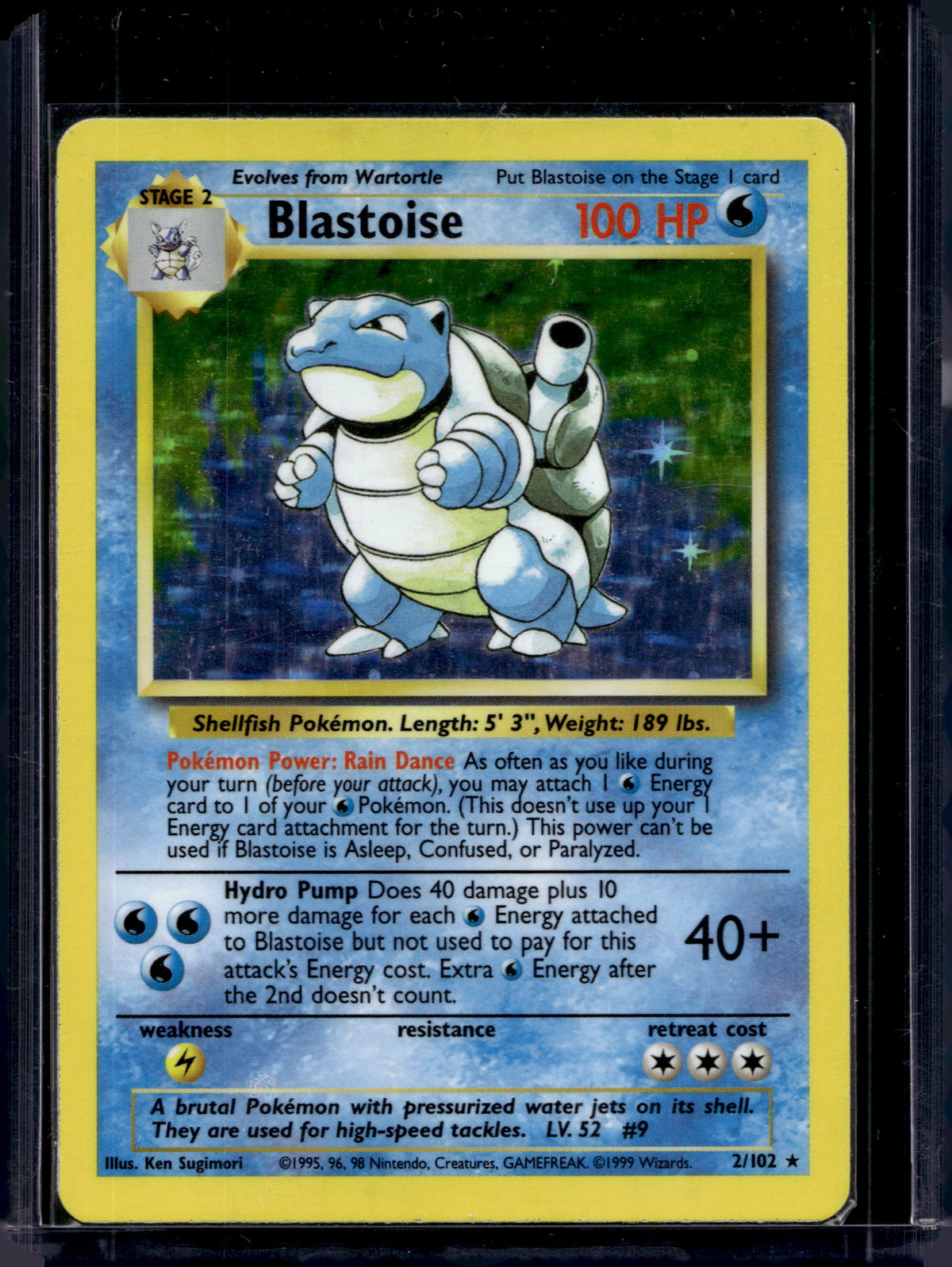 Blastoise (Base Set - Holo) 2/102 Raw