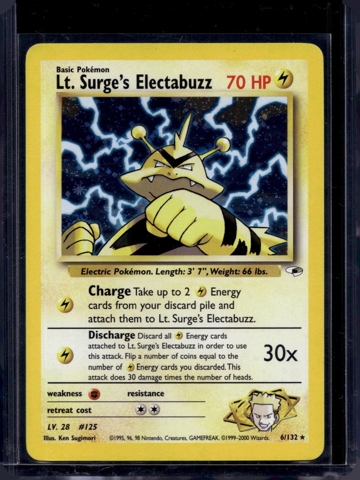 Lt. Surge's Electabuzz (Gym Heroes) - Holofoil - 6/132 Raw