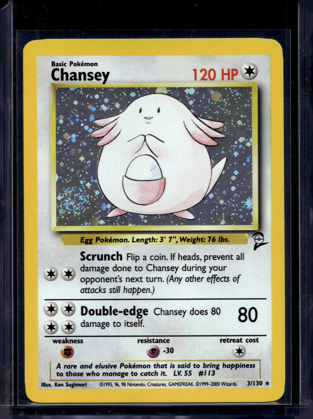Chansey (Base Set 2 - Holofoil) 3/130 Raw