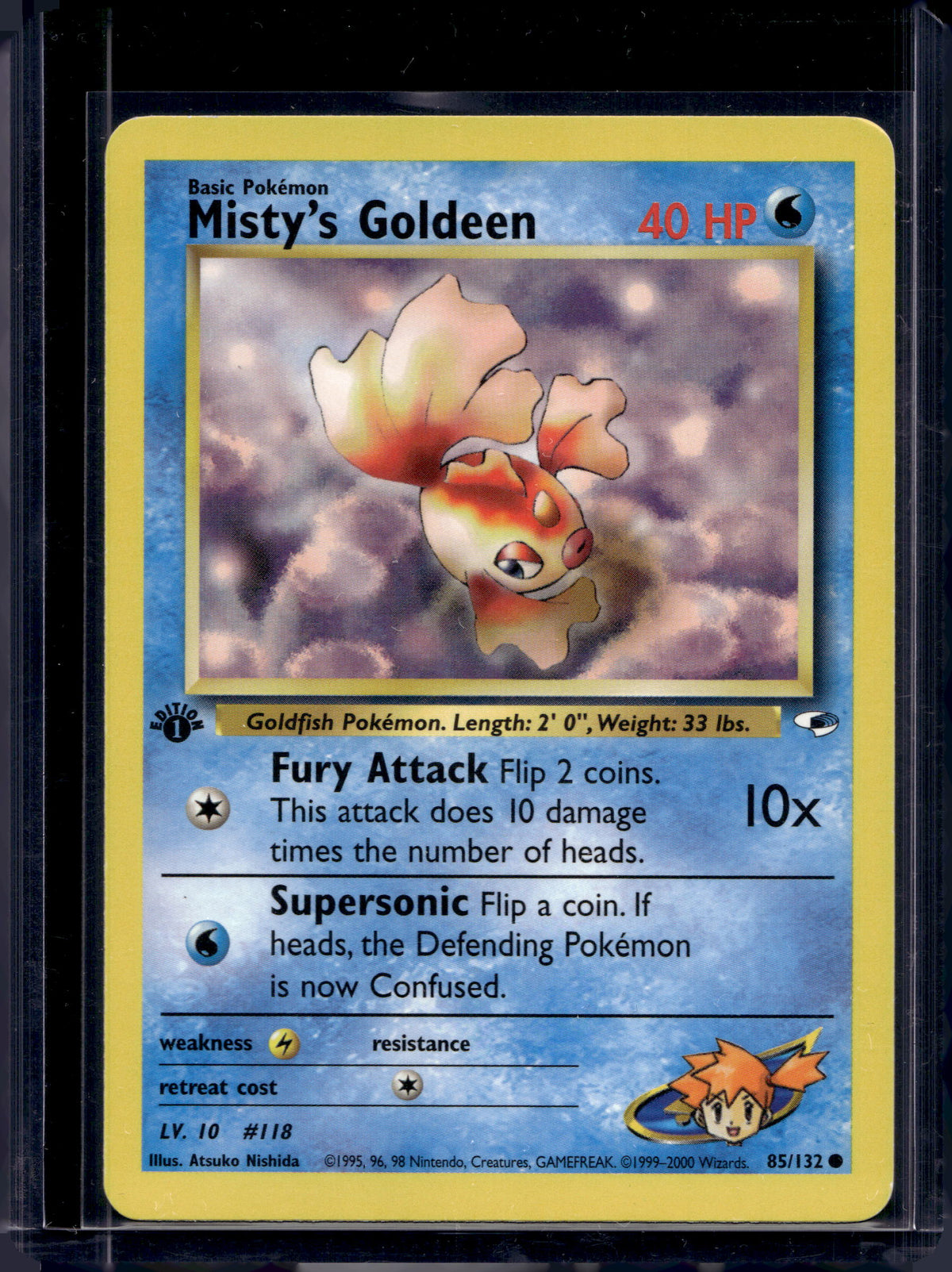 Misty's Goldeen (Gym Heroes - 1 St Edition Common) 85/132 Raw