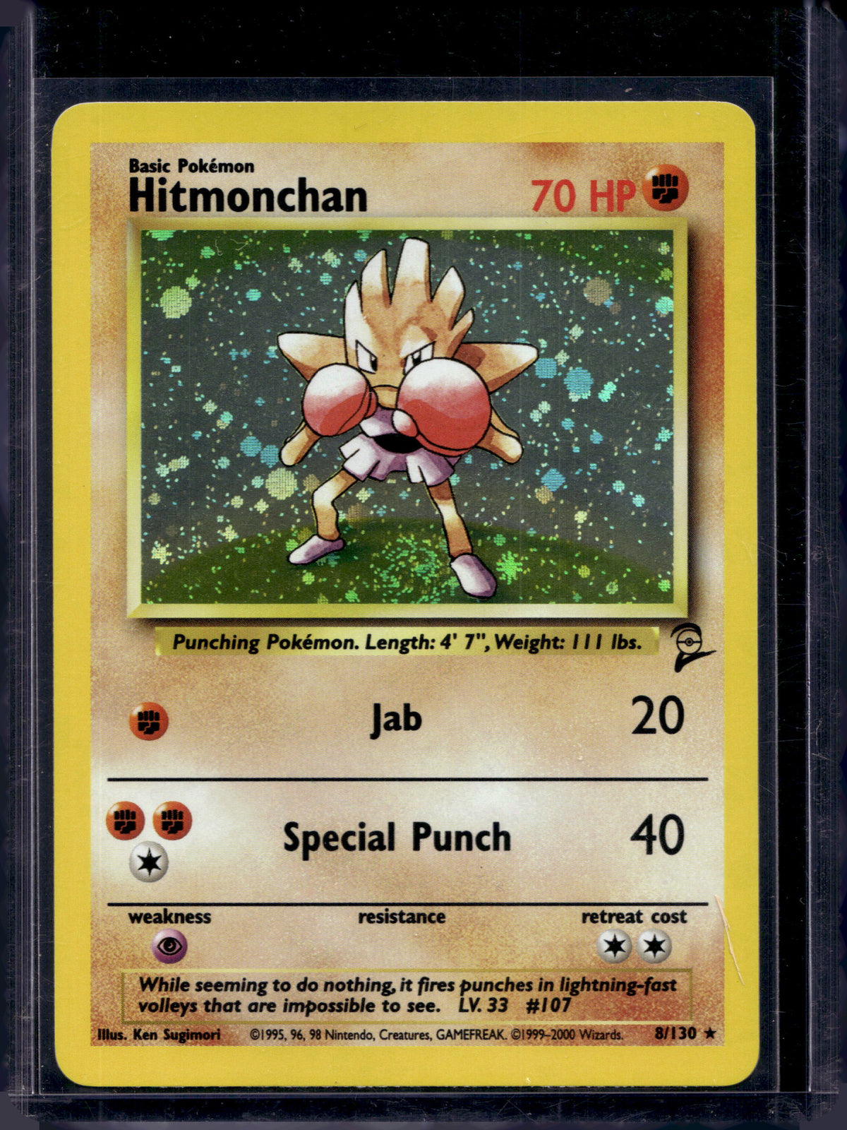 Hitmonchan (Base Set 2 - Holofoil) 8/130 Raw