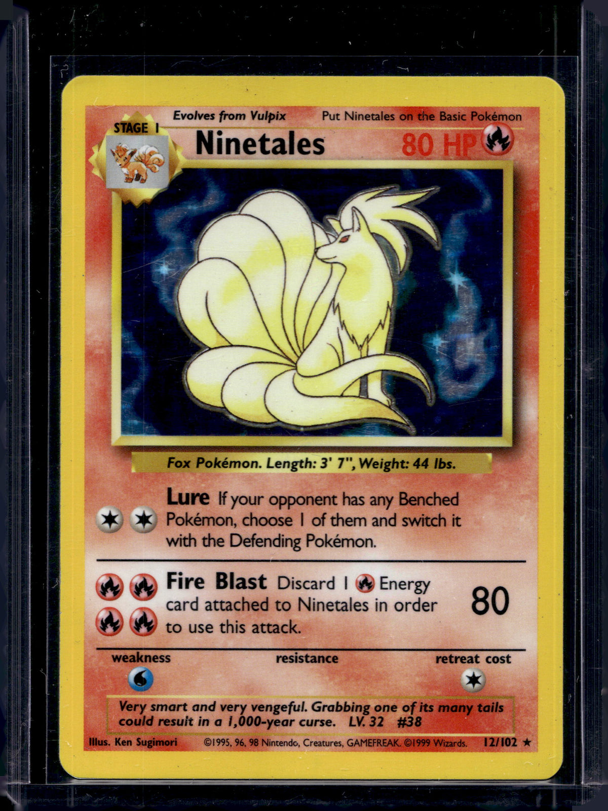 Ninetales (Base Set - Holo) 12/102 Raw