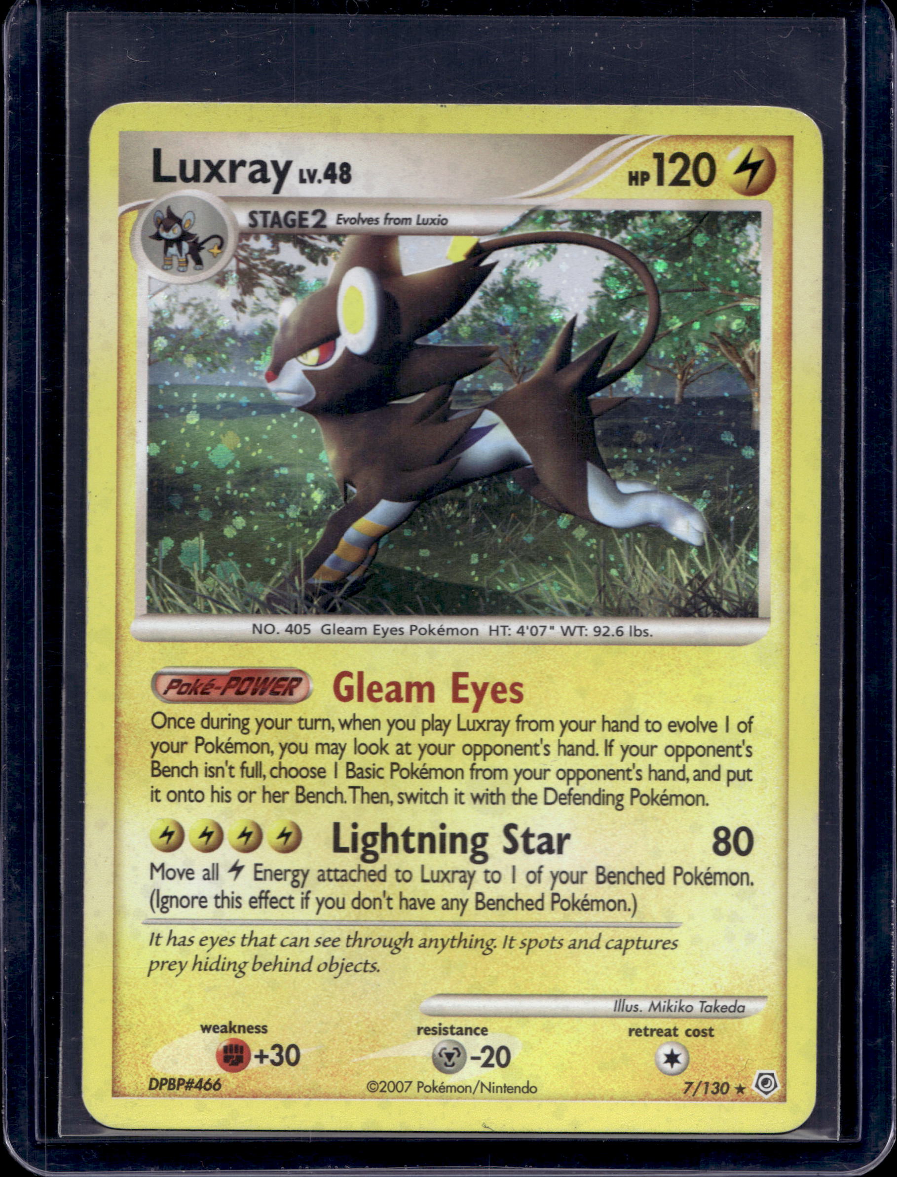Luxray Lv.48 - Diamond And Pearl 7/130 Raw RookieLegends