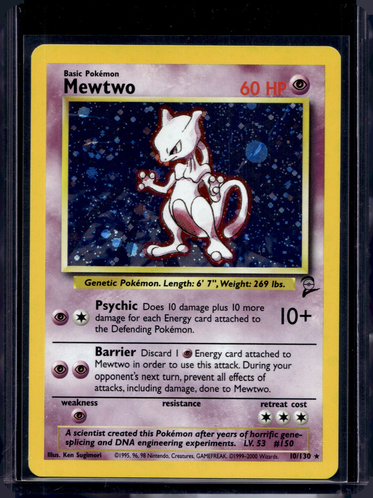 Mewtwo (Base Set 2 - Holofoil) 10/130 Raw