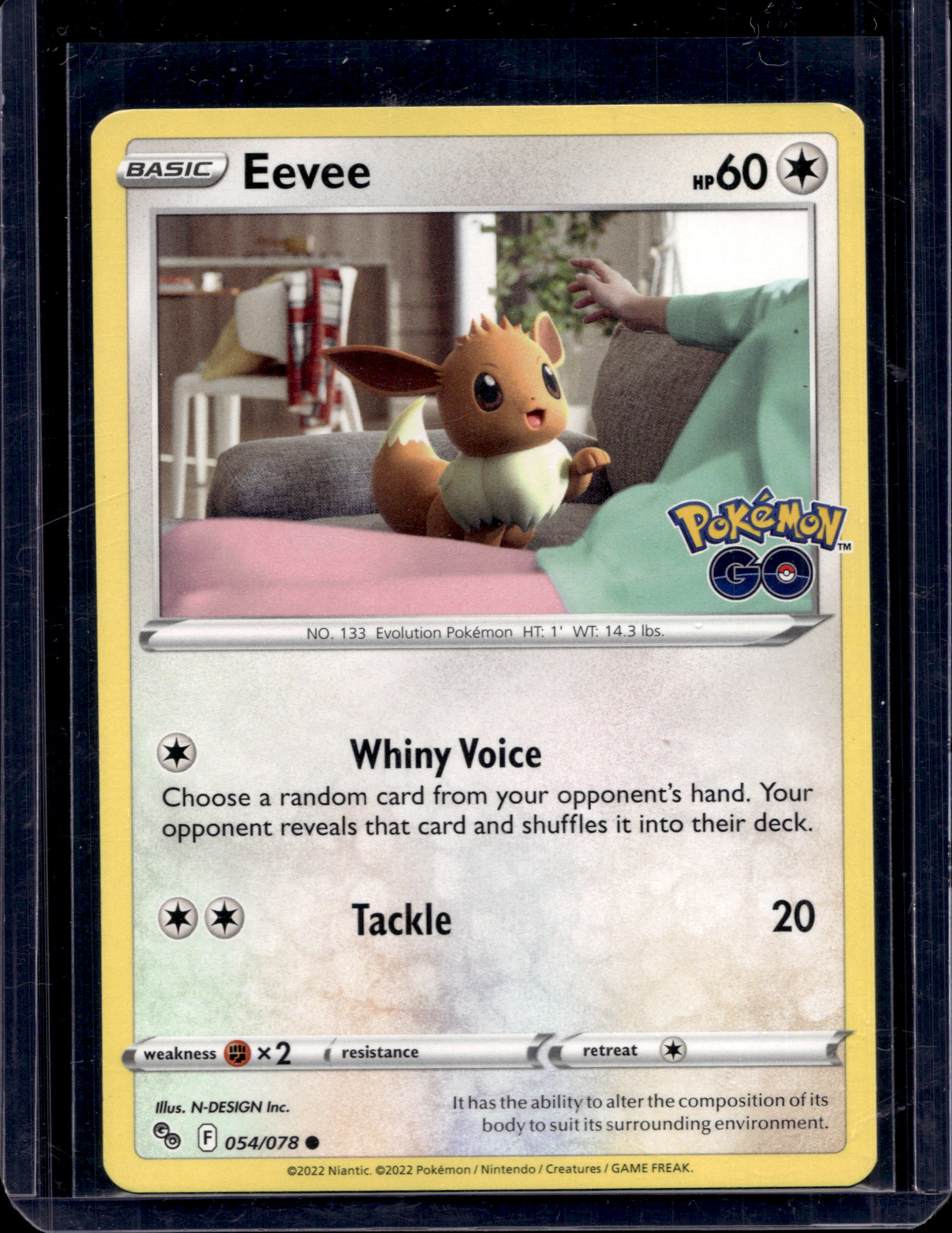 Eevee Pokemon Go Stamped 054/078 Raw RookieLegends