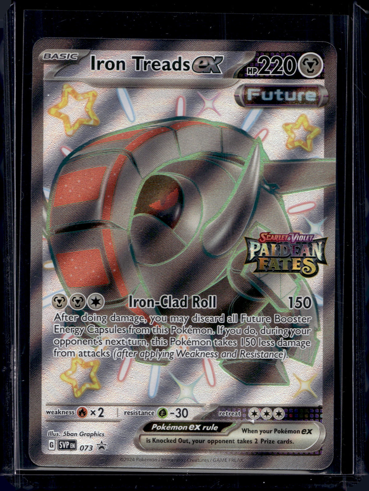 Iron Treads ex (Paldean Fates Stamped) 073 Raw RookieLegends