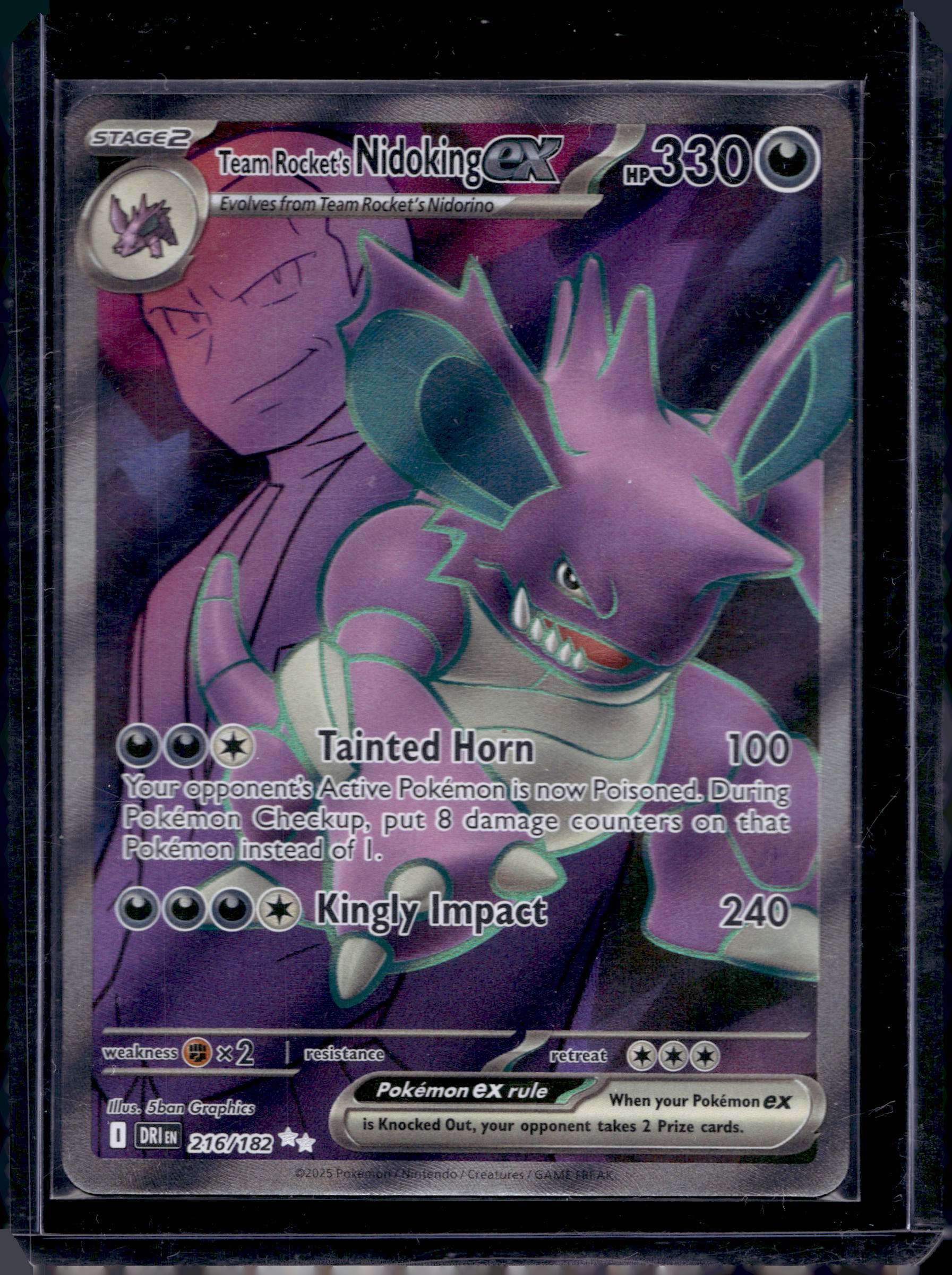 Team Rocket's Nidoking Ex 216/182 Raw RookieLegends