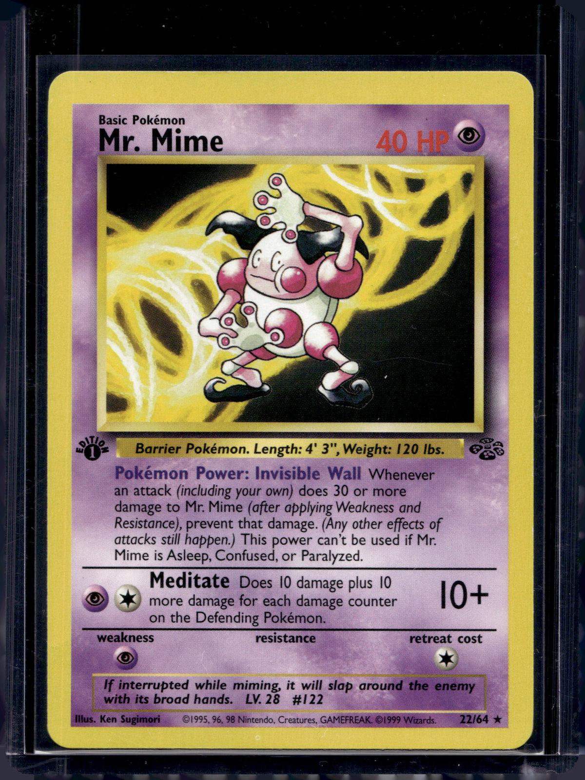 Mr. Mime (Jungle - 1st Edition Common) 22/64 Raw