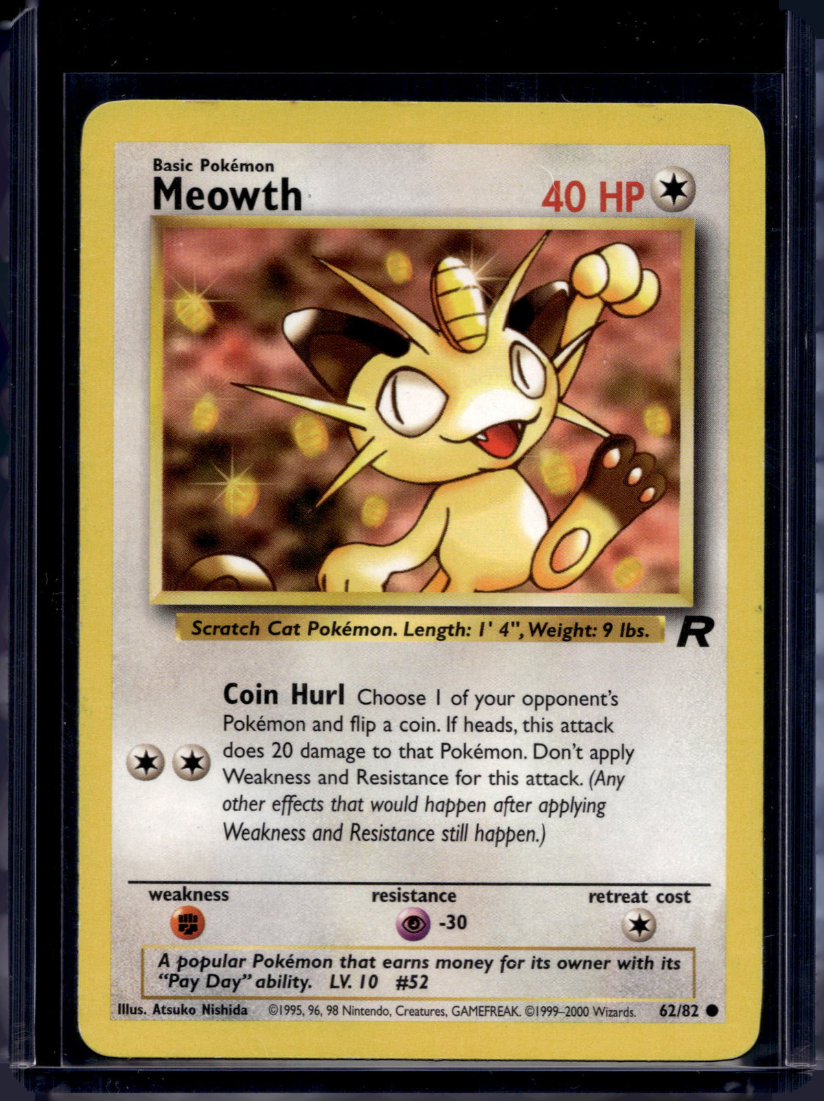 Meowth (Team Rocket's - Unlimited) 62/82 Raw