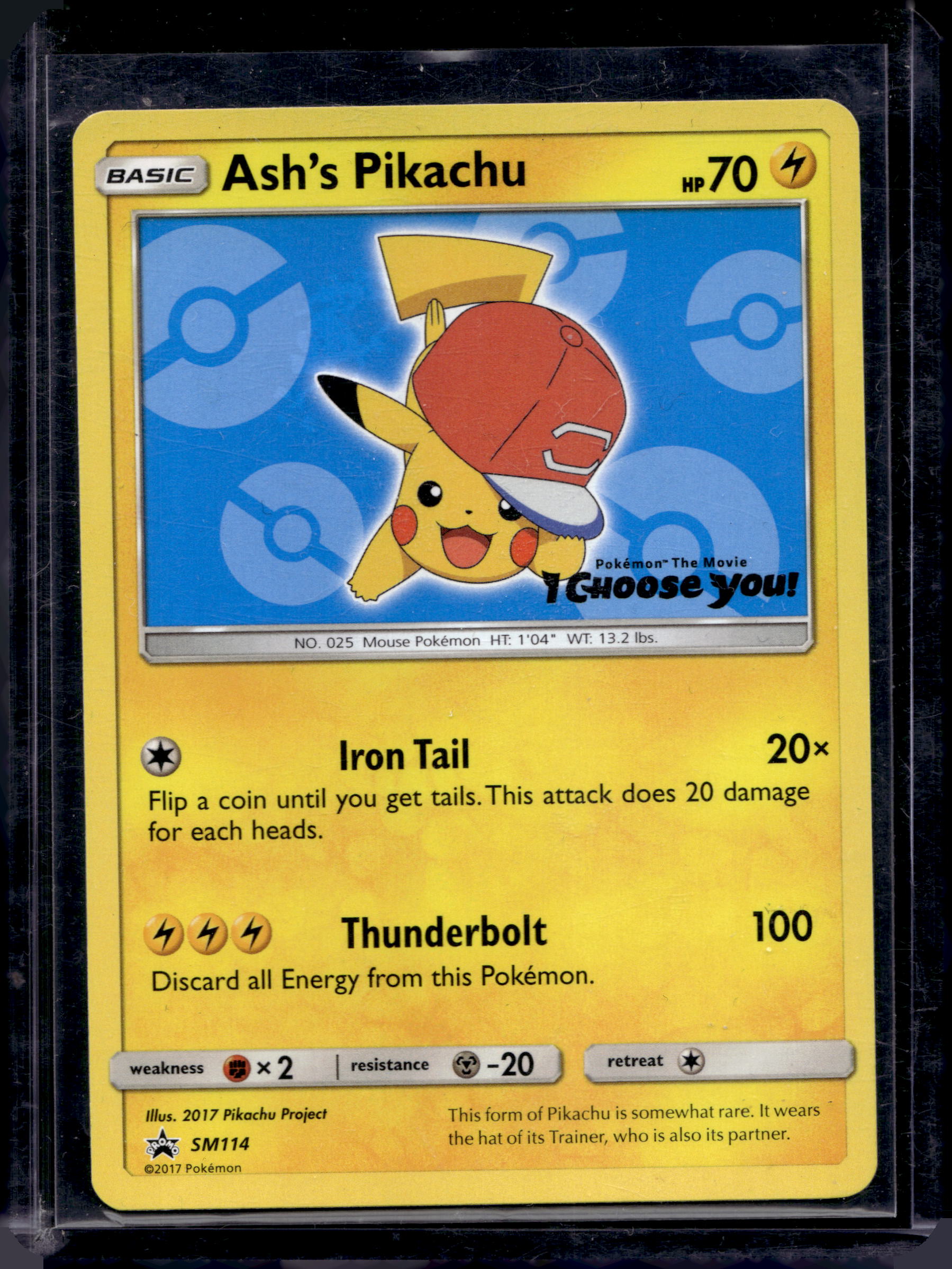 Ash's Pikachu SM114 Raw RookieLegends