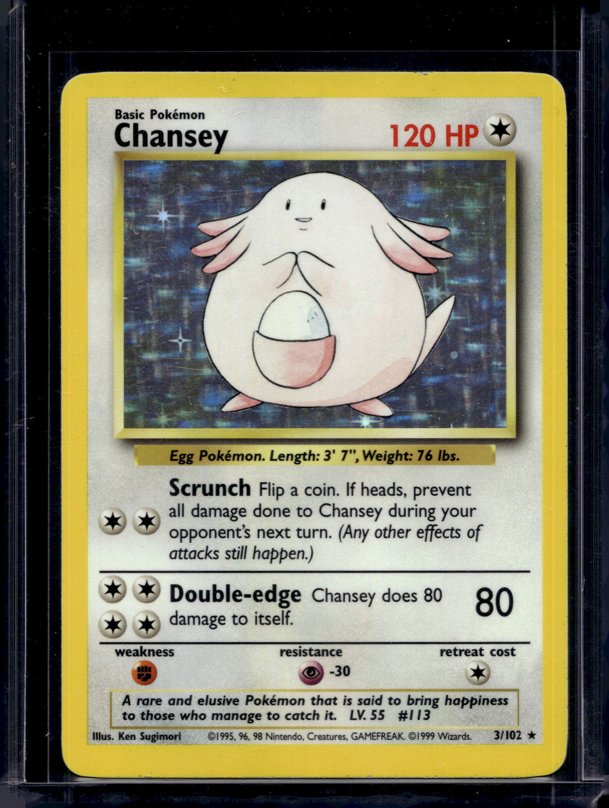 Chansey (Base Set - Holo) 3/102 Raw