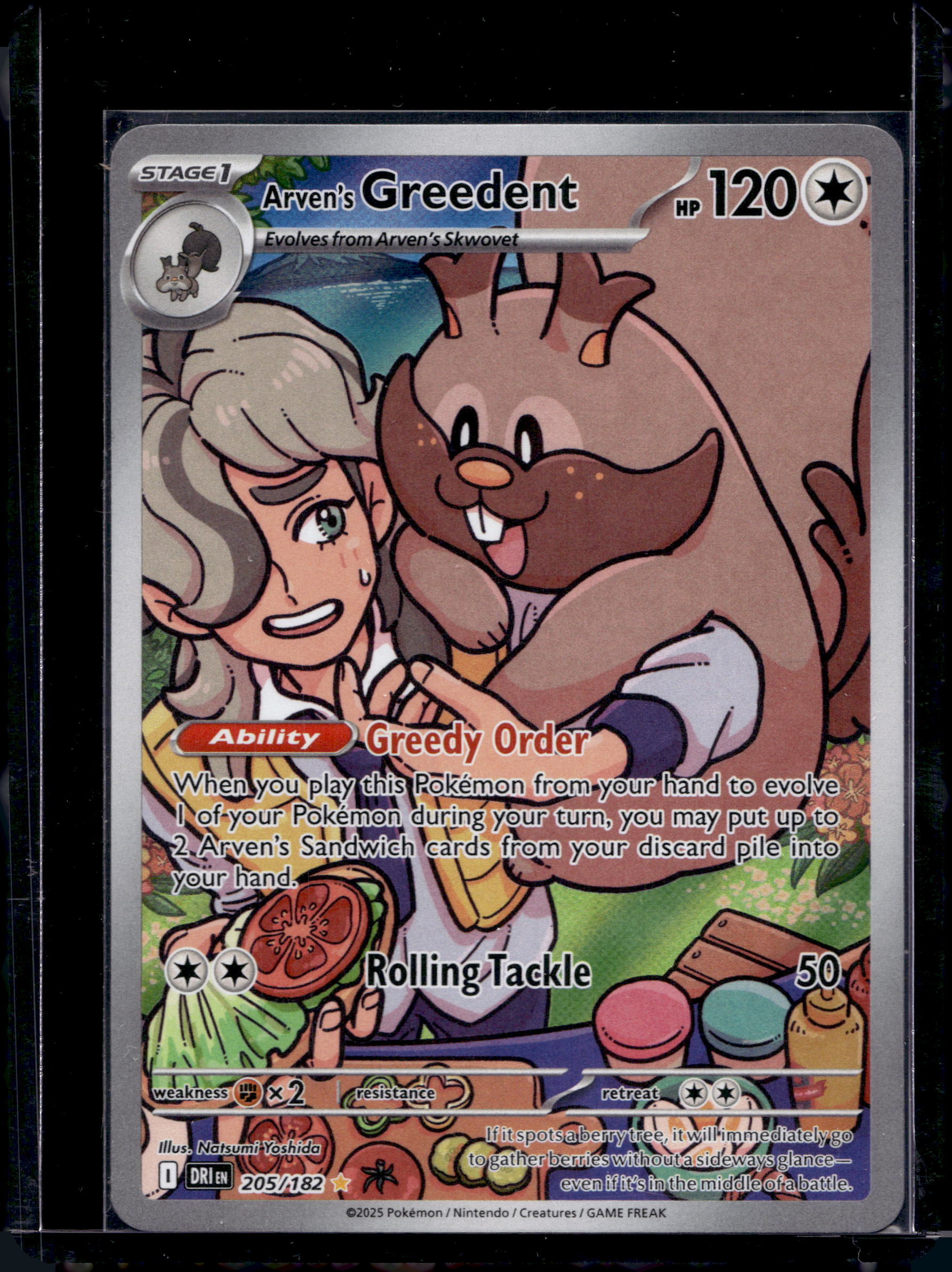 Arven's Greedent 205/182 Raw RookieLegends