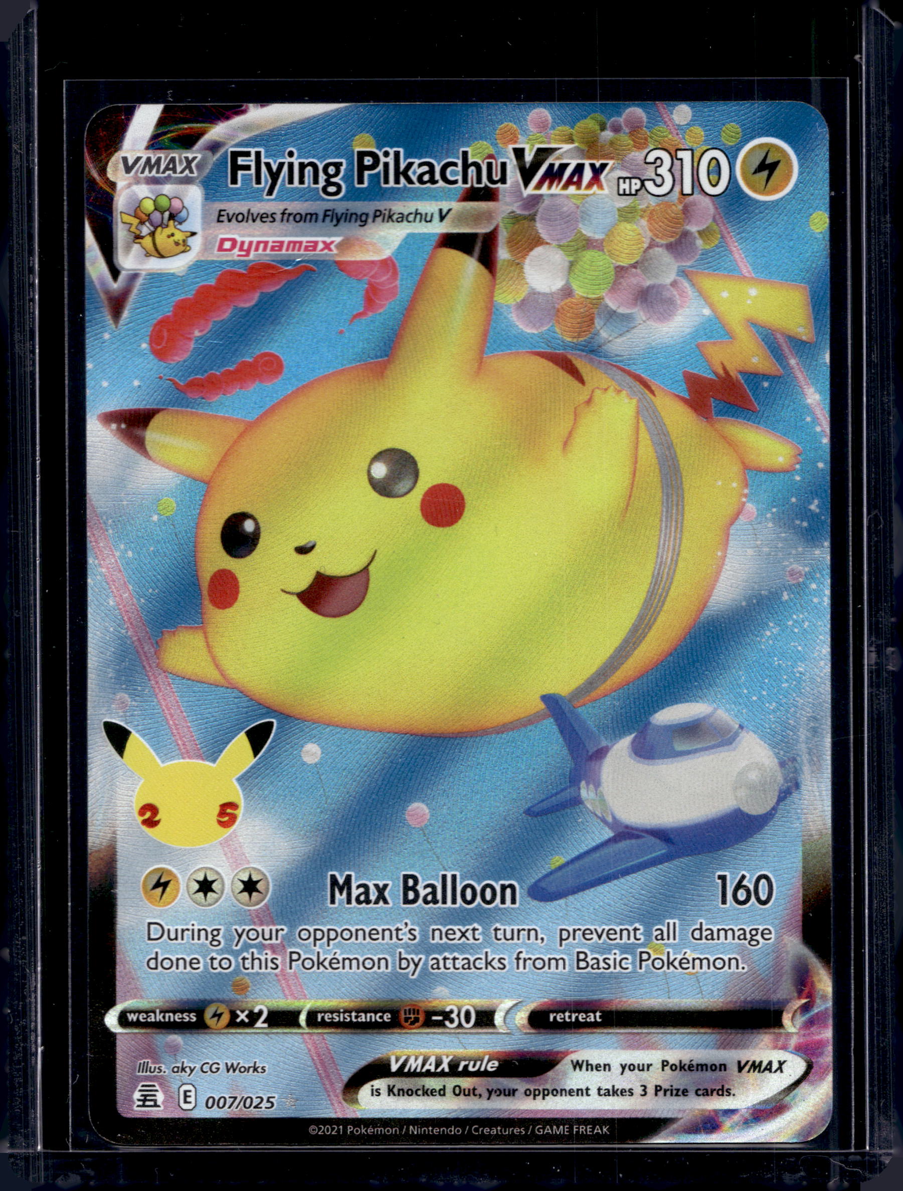 Flying Pikachu VMAX 007/025 Raw RookieLegends
