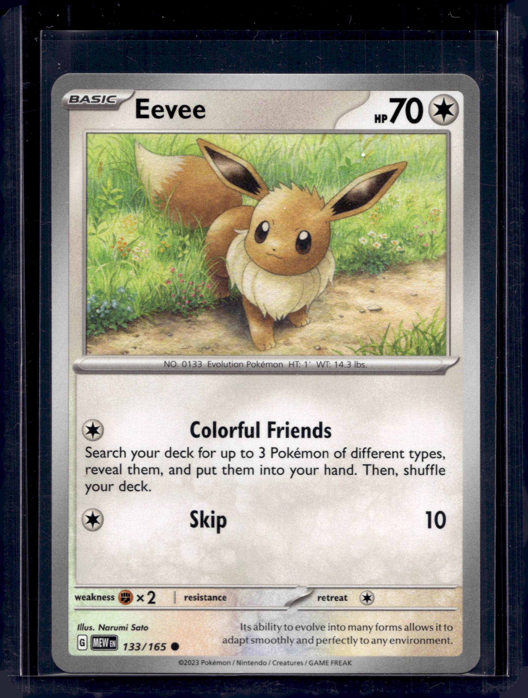 Eevee 133/165 Raw RookieLegends