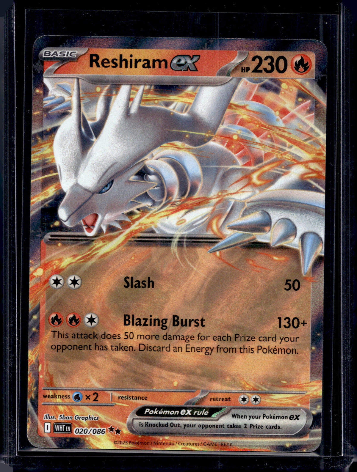 Reshiram ex 020/086 Raw RookieLegends