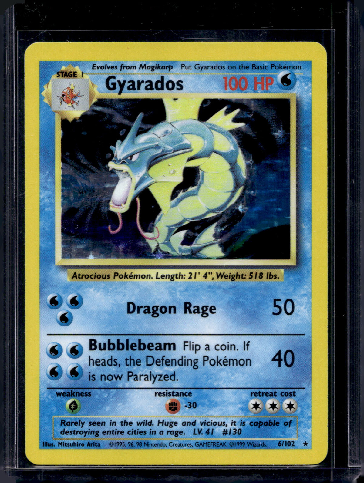 Gyarados (Base Set - Holo) 6/102 Raw