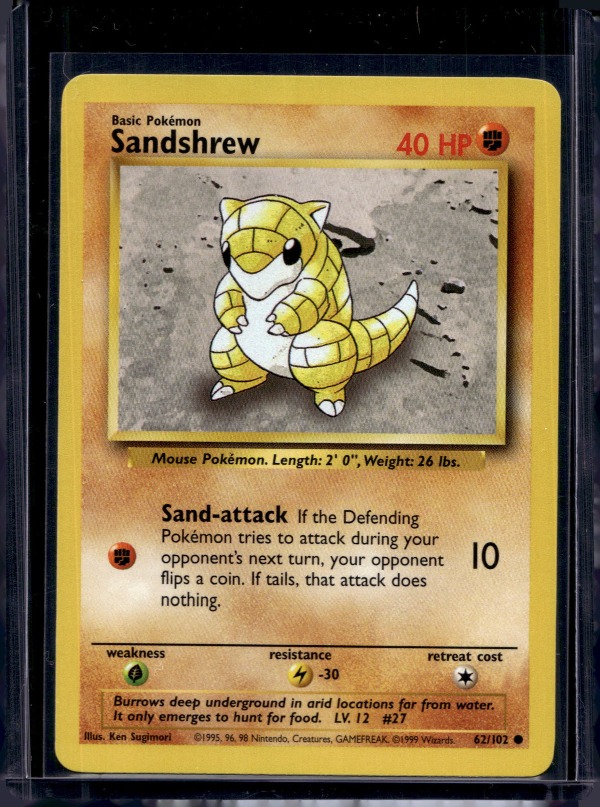 Sandshrew (Base Set - Unlimited) 62/102 Raw
