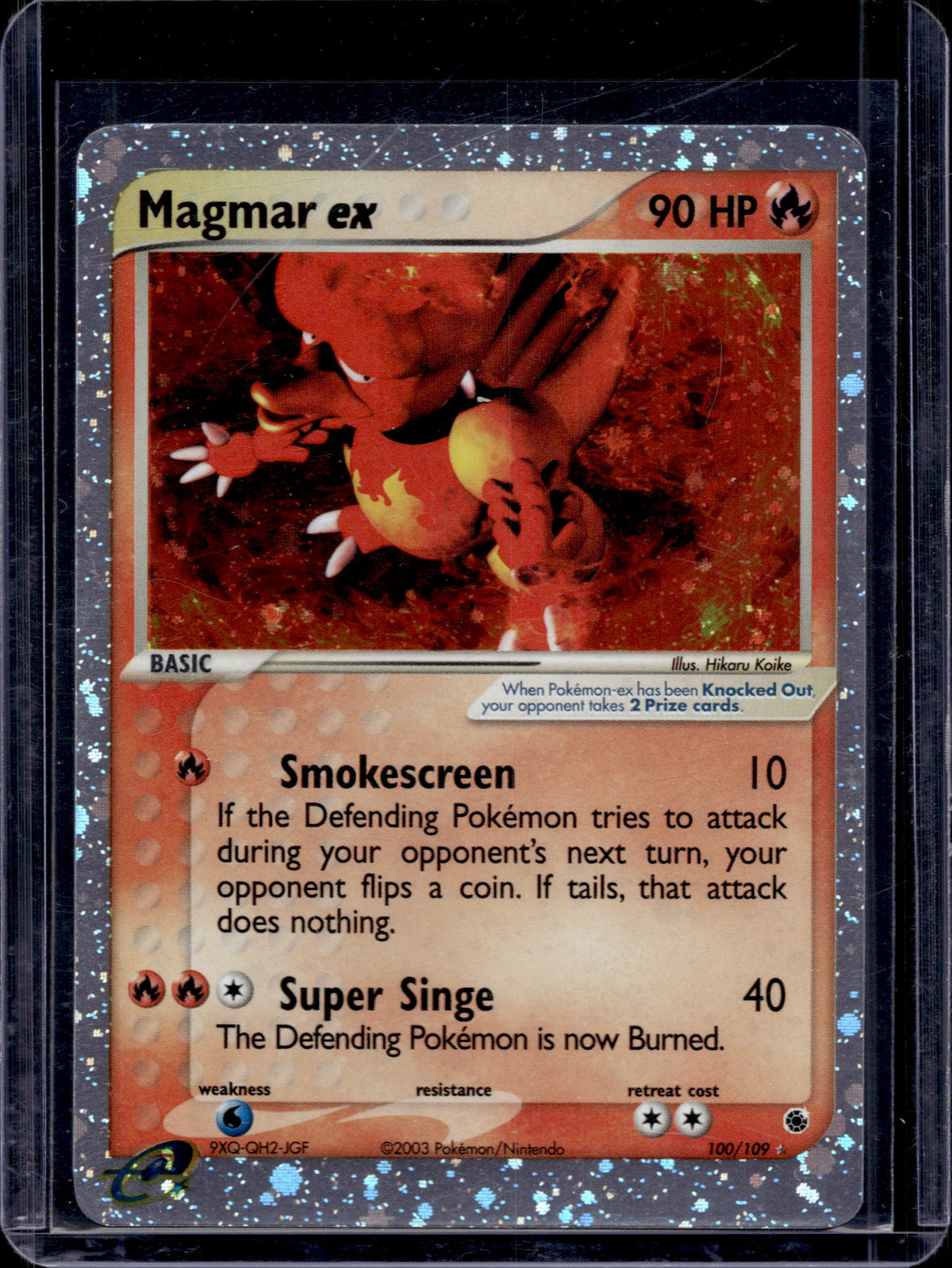 Magmar ex - Holofoil - 100/109 Raw