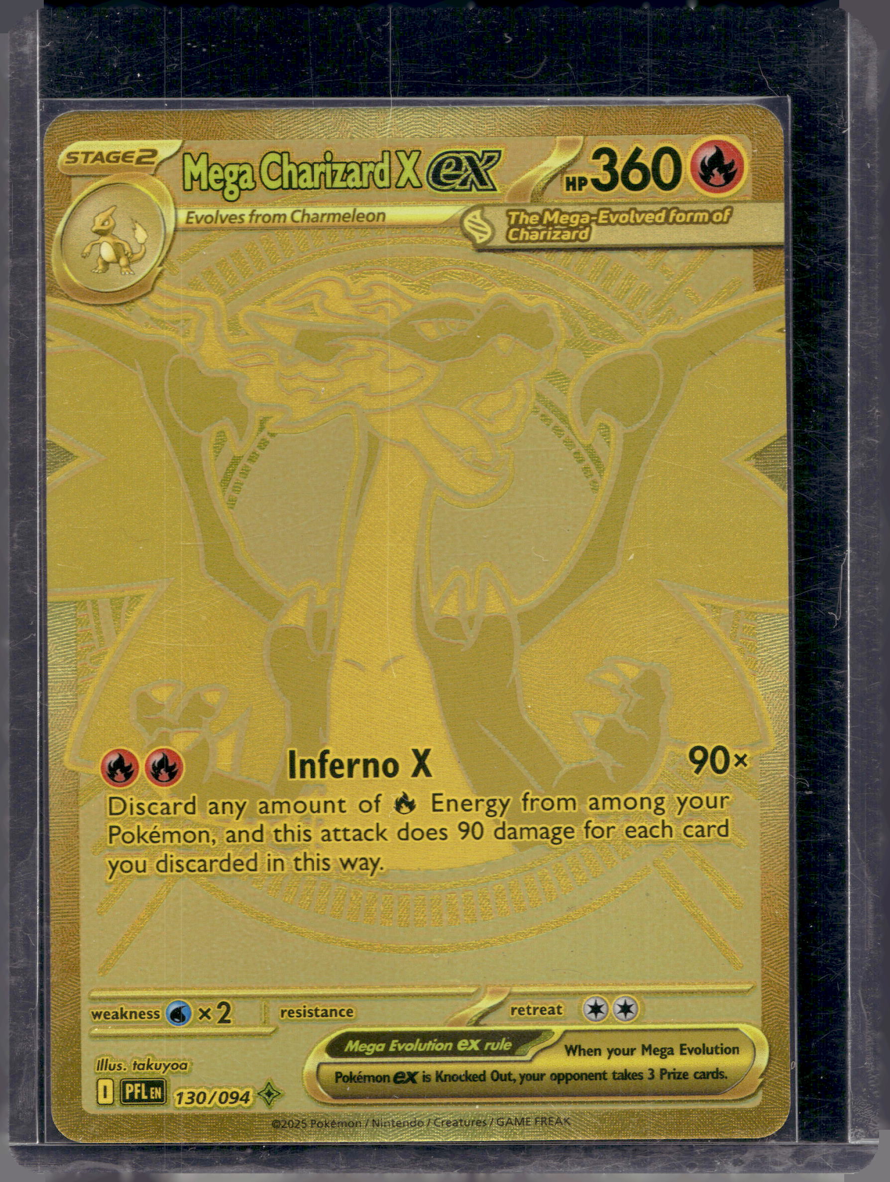 Mega Charizard X Ex 130/094 Raw RookieLegends