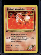Blaine's Growlithe  (Gym Heroes - 1 St Edition Common) 35/132 Raw