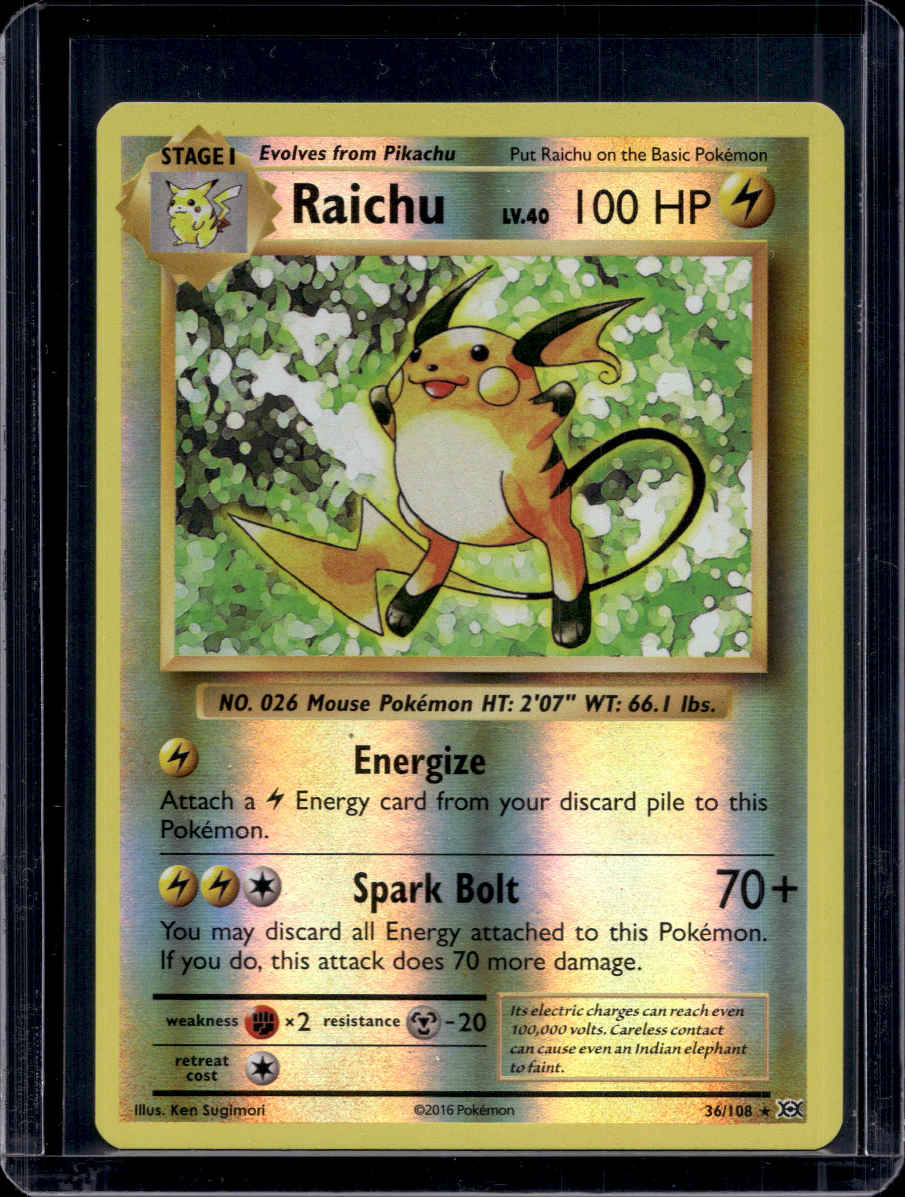 Raichu 36/108 Raw RookieLegends