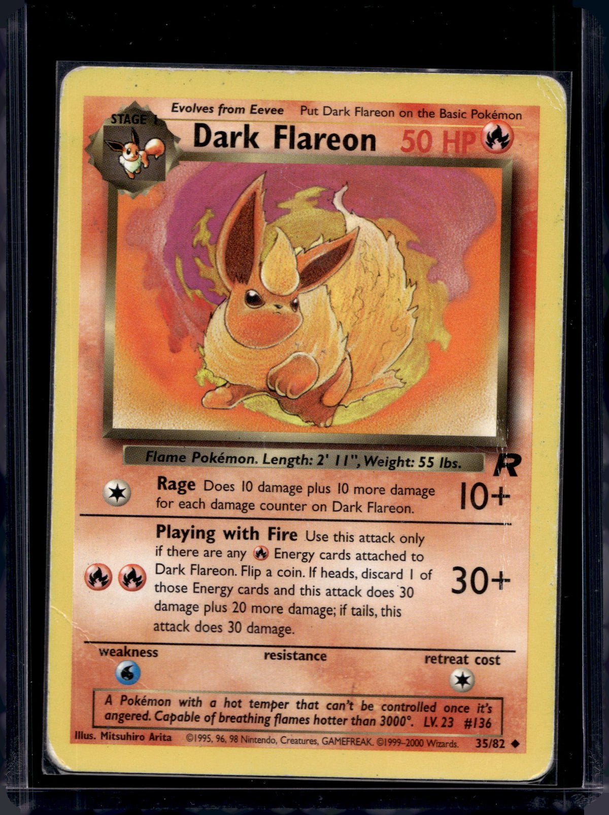 Dark Flareon (Team Rocket - Unlimited) 35/82 Raw