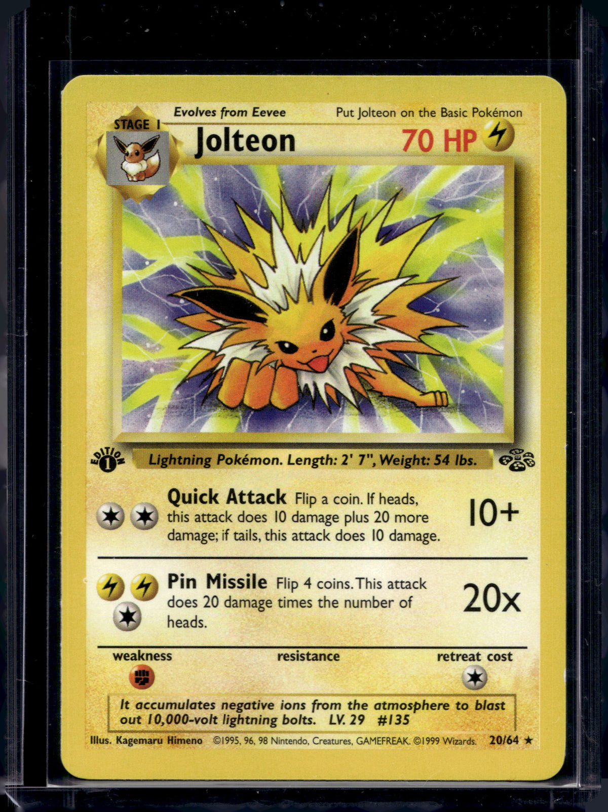 Jolteon (Jungle - 1st Edition Common) 20/64 Raw
