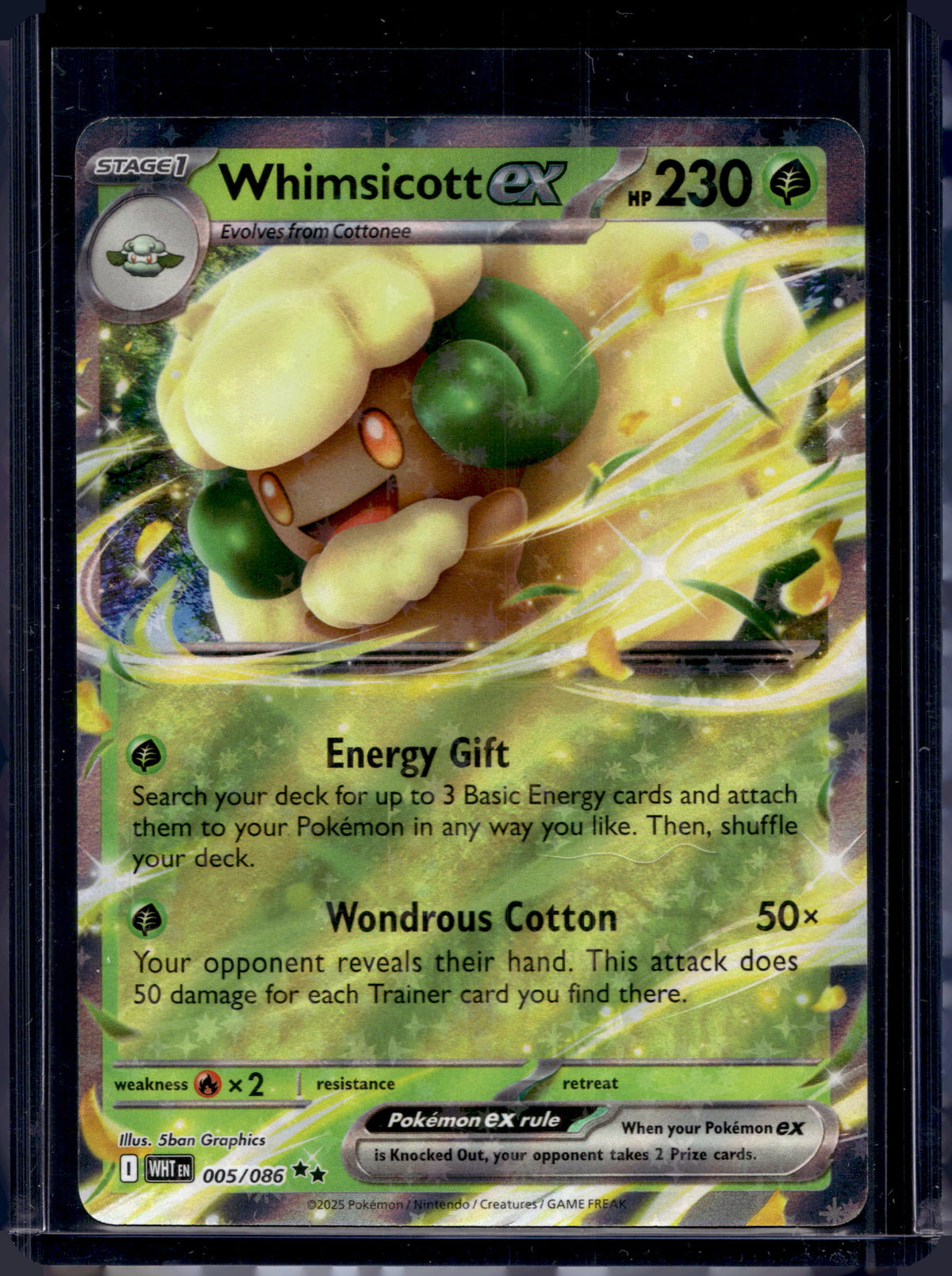 Whimsicott ex 005/086 Raw RookieLegends