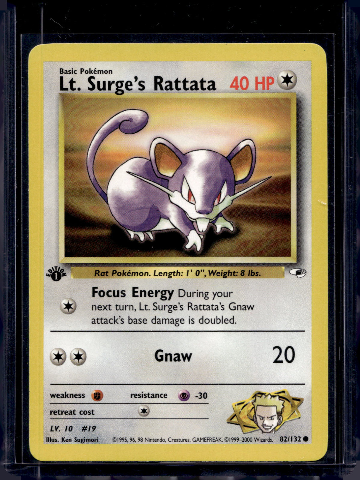 Lt. Surge's Rattata  (Gym Heroes - 1 St Edition Common) 82/132 Raw