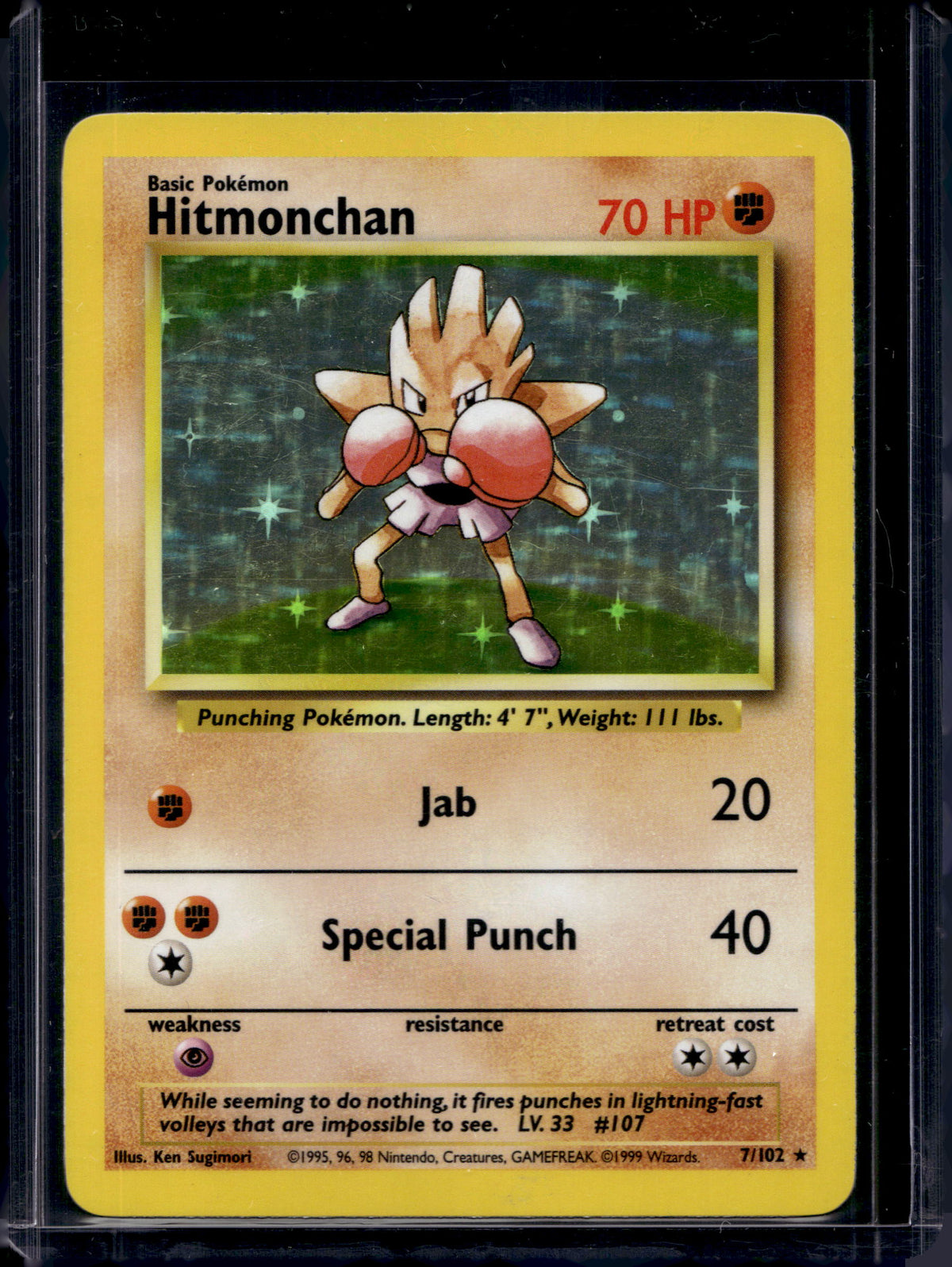 Hitmonchan (Base Set - Holo) 7/102 Raw