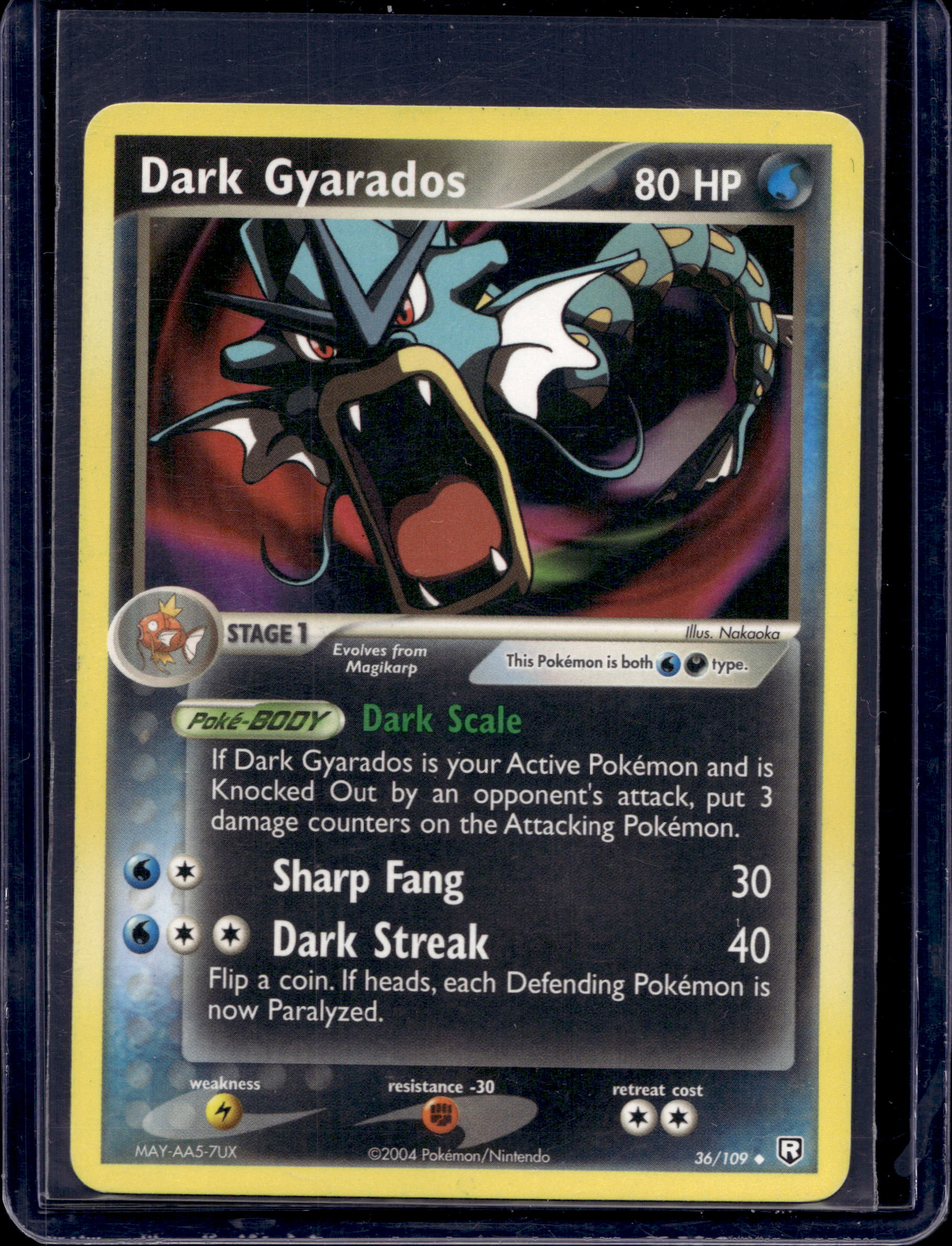 Dark Gyarados 36/109 Raw RookieLegends