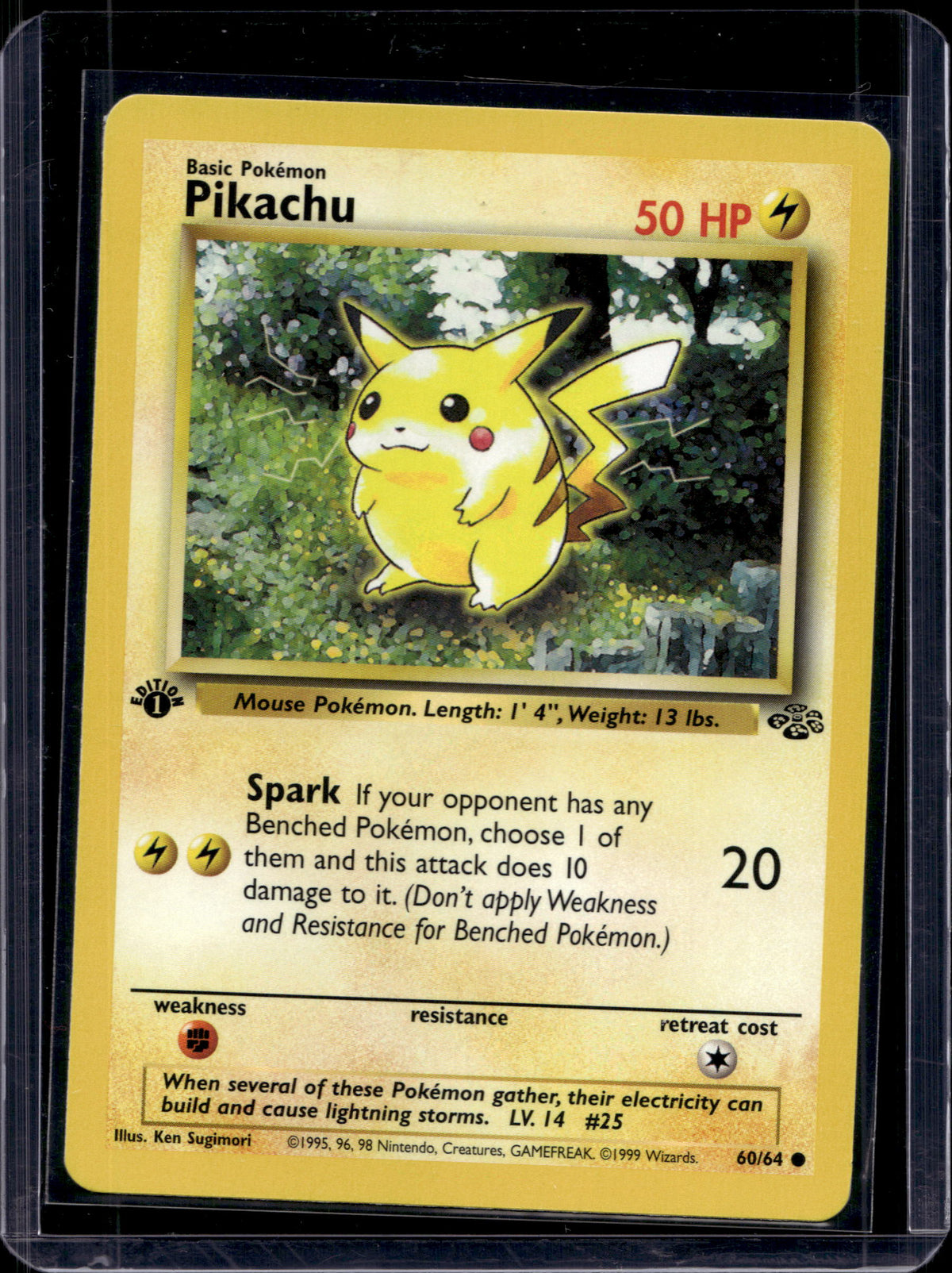 Pikachu (Jungle - 1st Edition Common) 60/64 Raw
