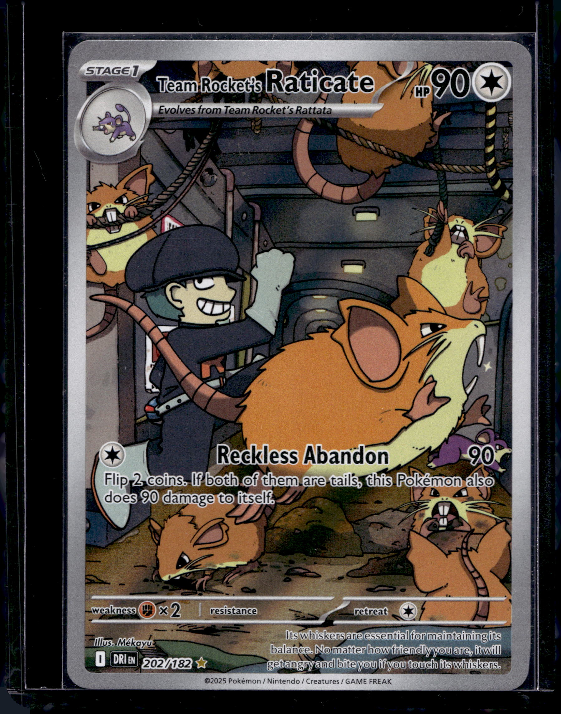 Team Rocket's Raticate 202/182 Raw RookieLegends
