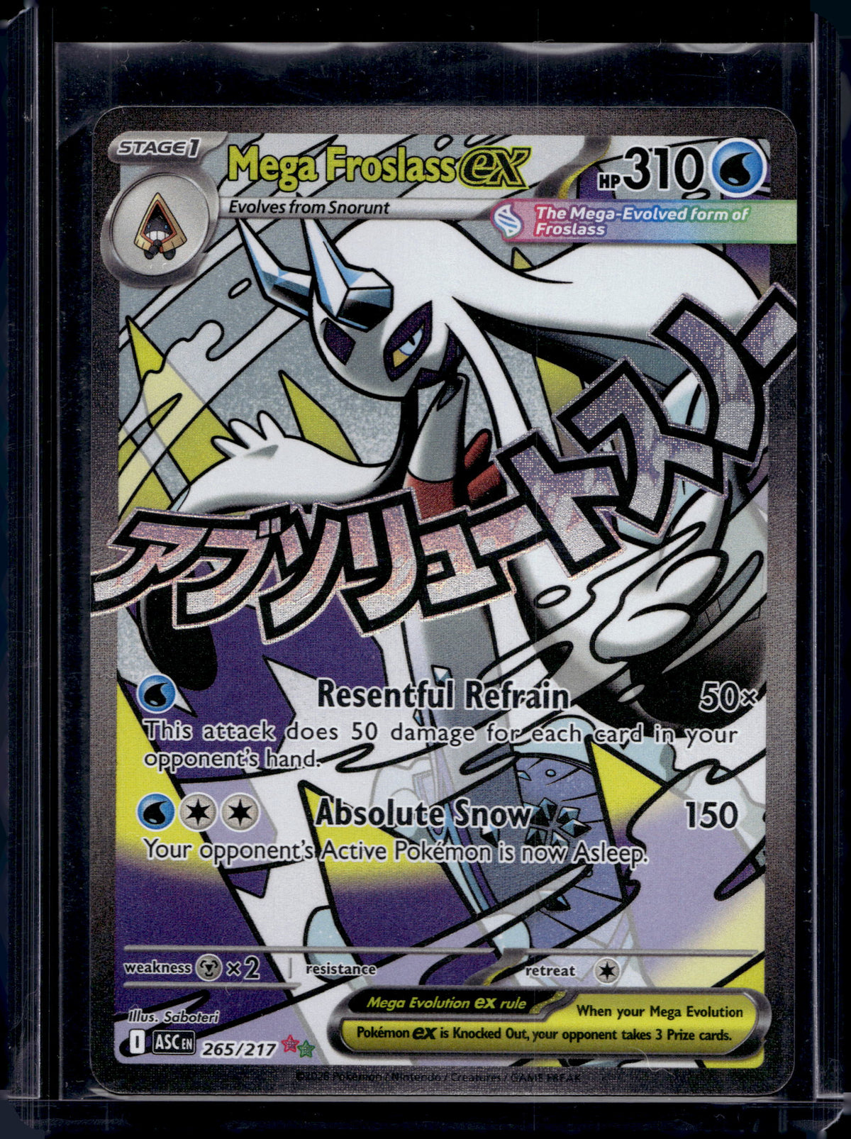 Mega Froslass ex 265/217 Raw RookieLegends