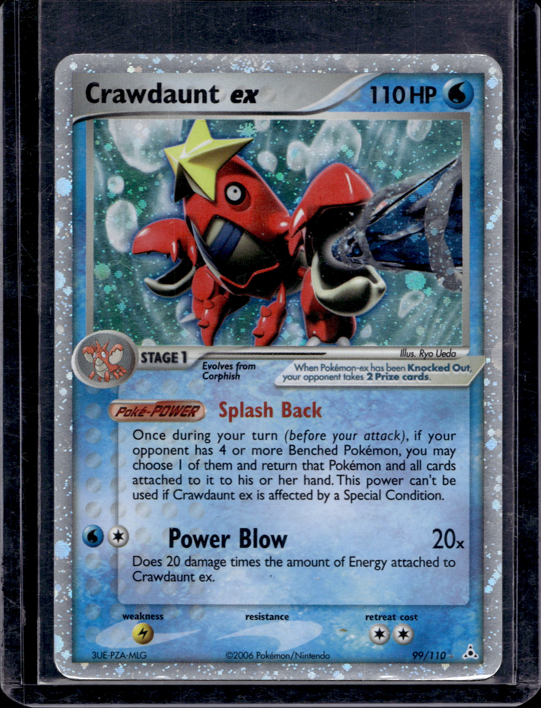 Crawdaunt Ex - Ex Holon Phantoms 99/110 Raw RookieLegends