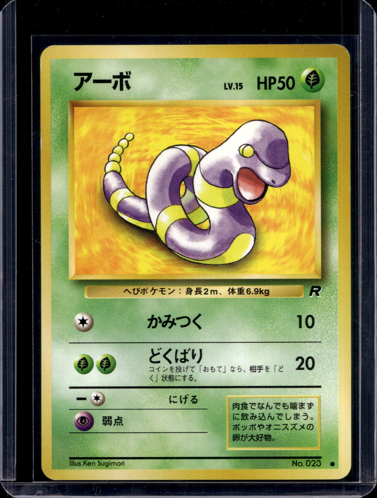 Ekans (Team Rocket - Japanese - Unlimited) No.023 Raw